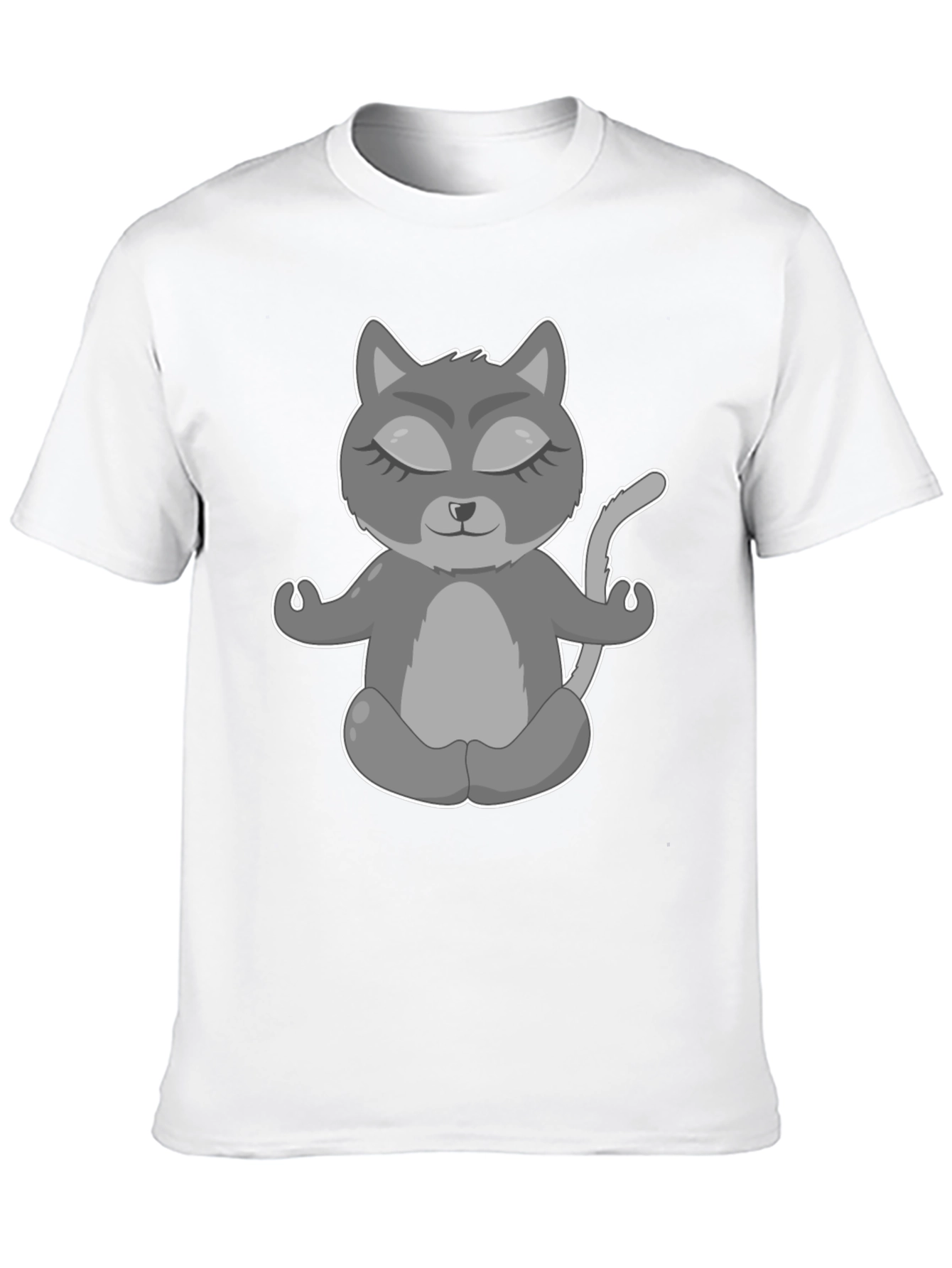 Yoga Cat Graphic T-Shirt - Black Tee