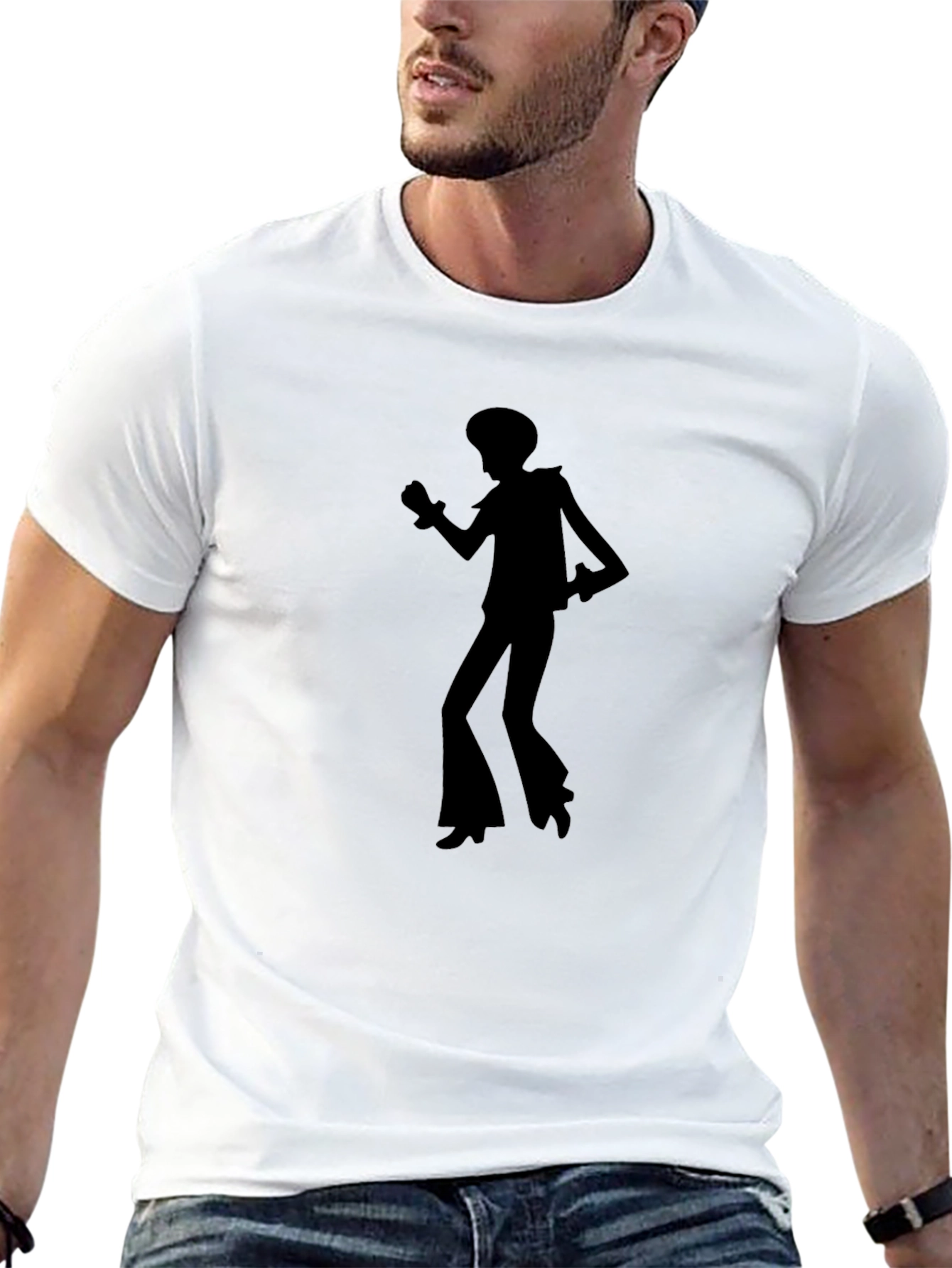 Retro Disco Dancer Black T-Shirt
