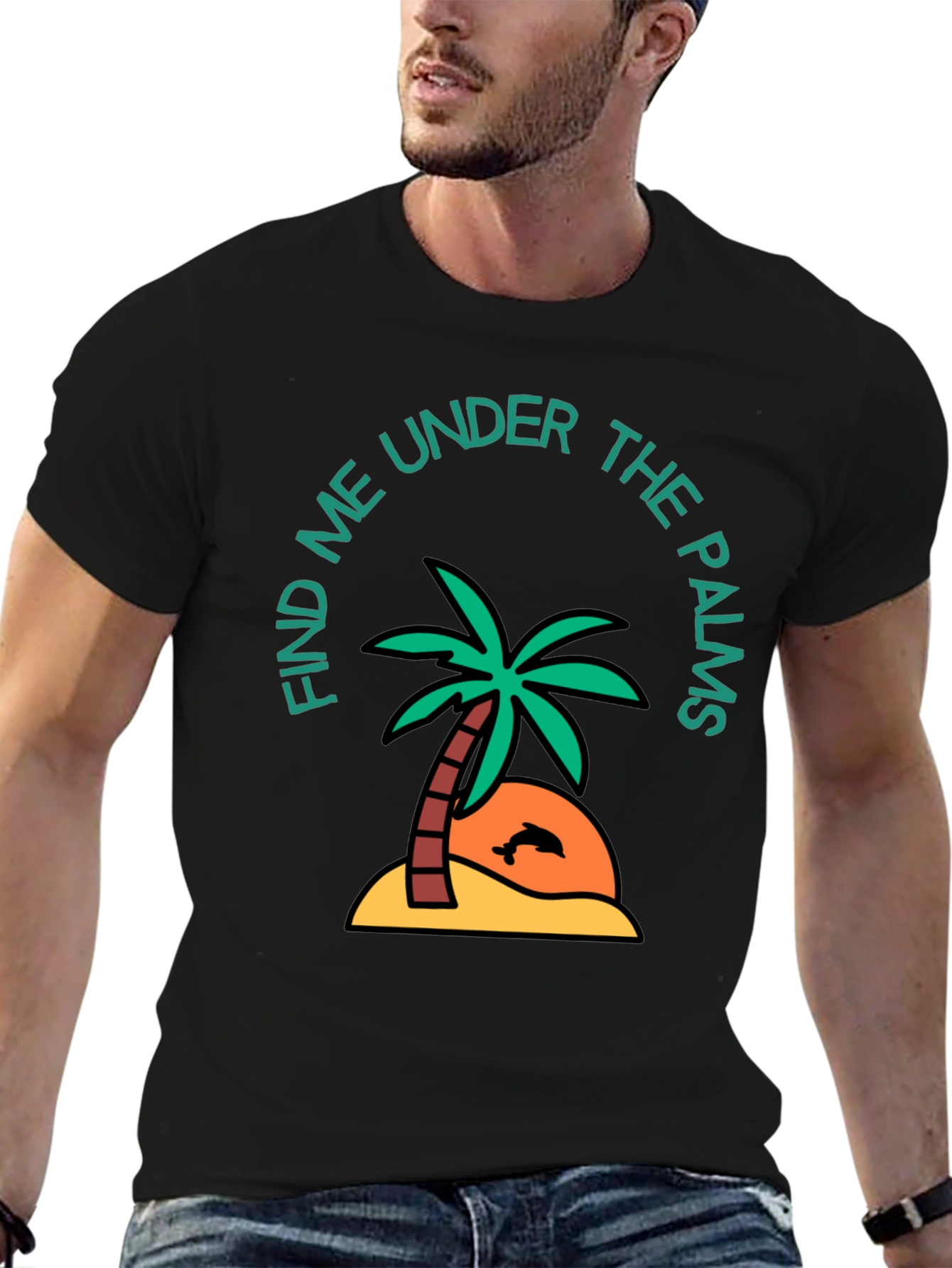 Find Me Under the Palms Graphic T-Shirt