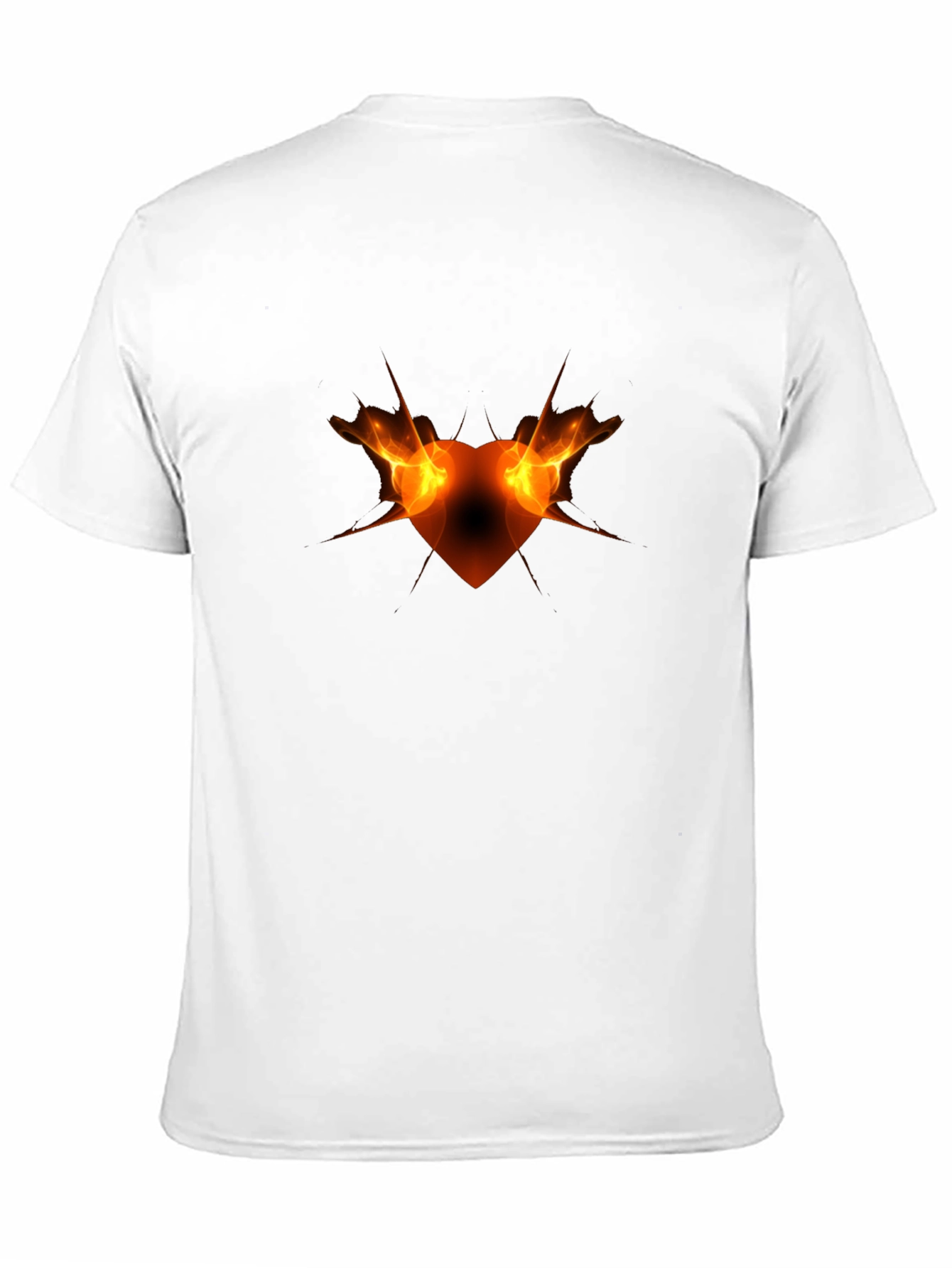 Fiery Heart Graphic Black Tee