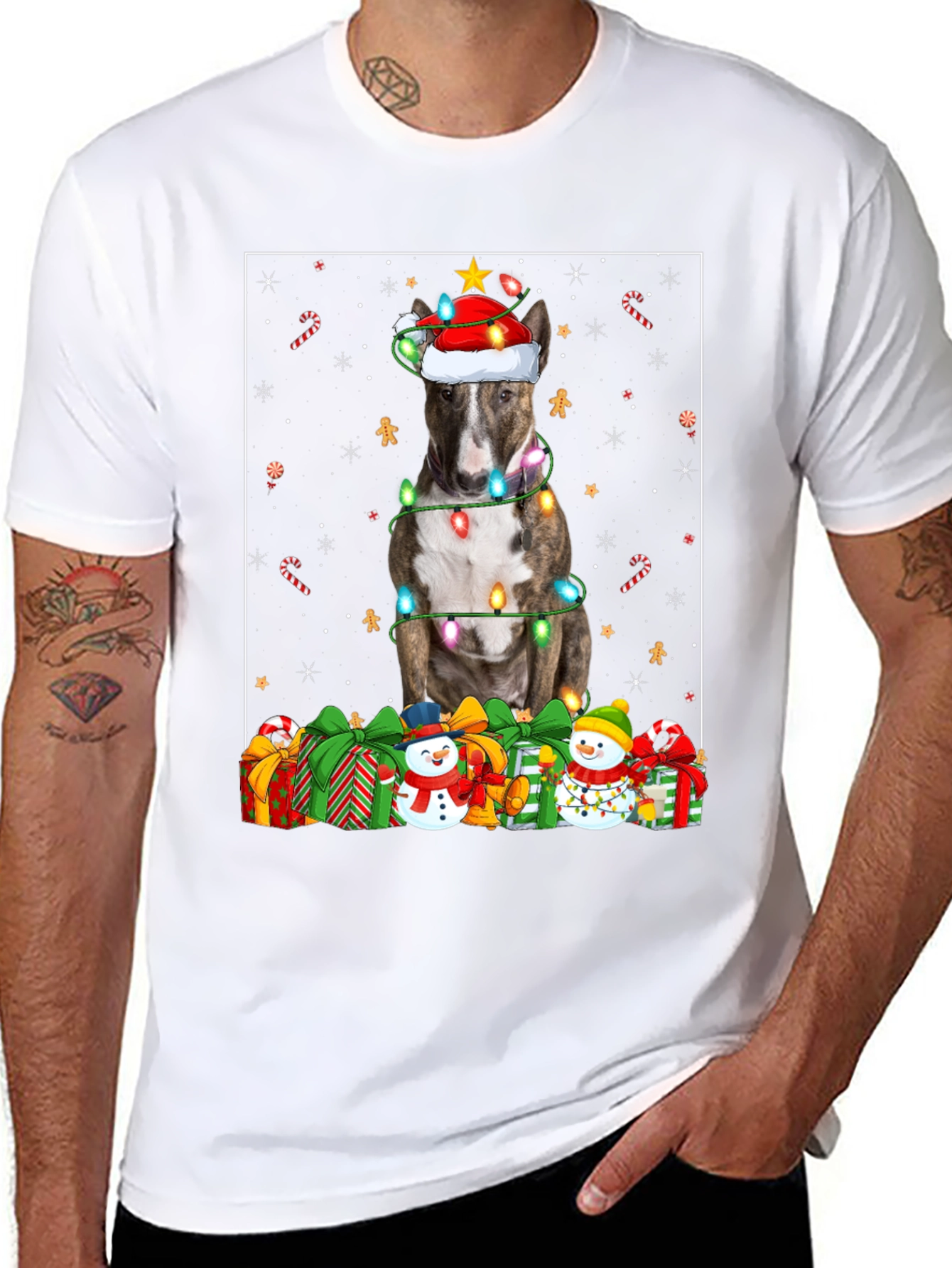 Festive Dog Christmas T-Shirt