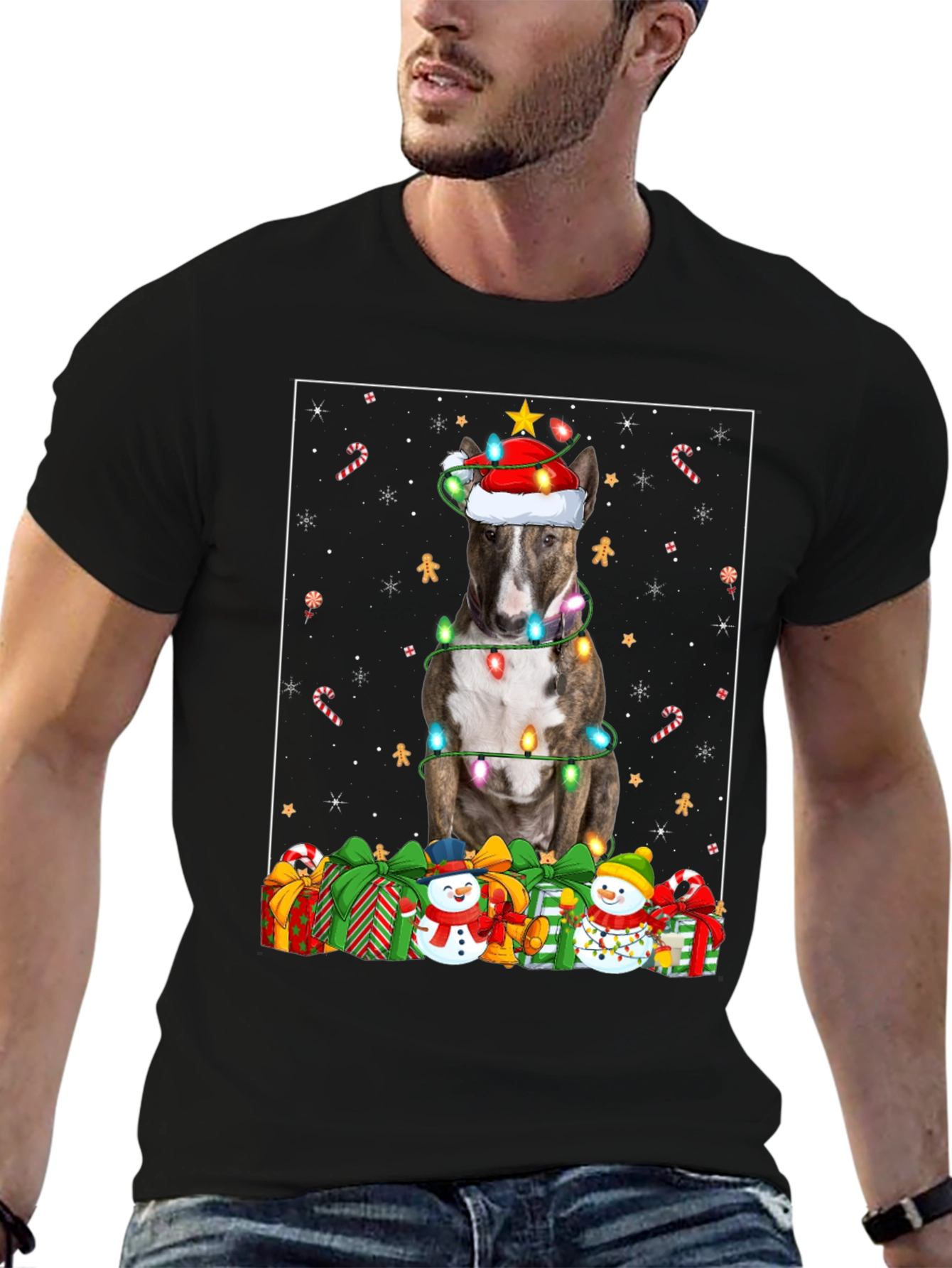 Festive Dog Christmas T-Shirt