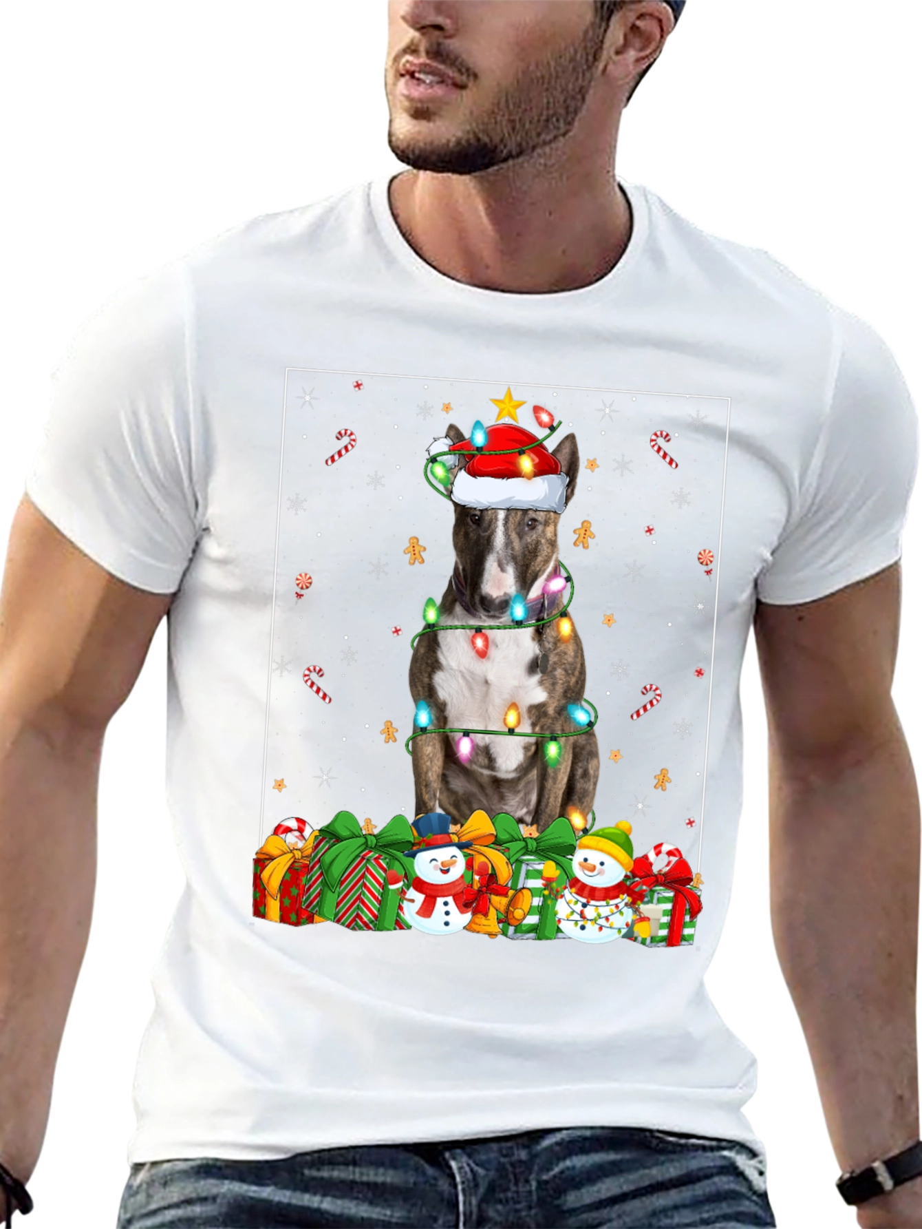 Festive Dog Christmas T-Shirt