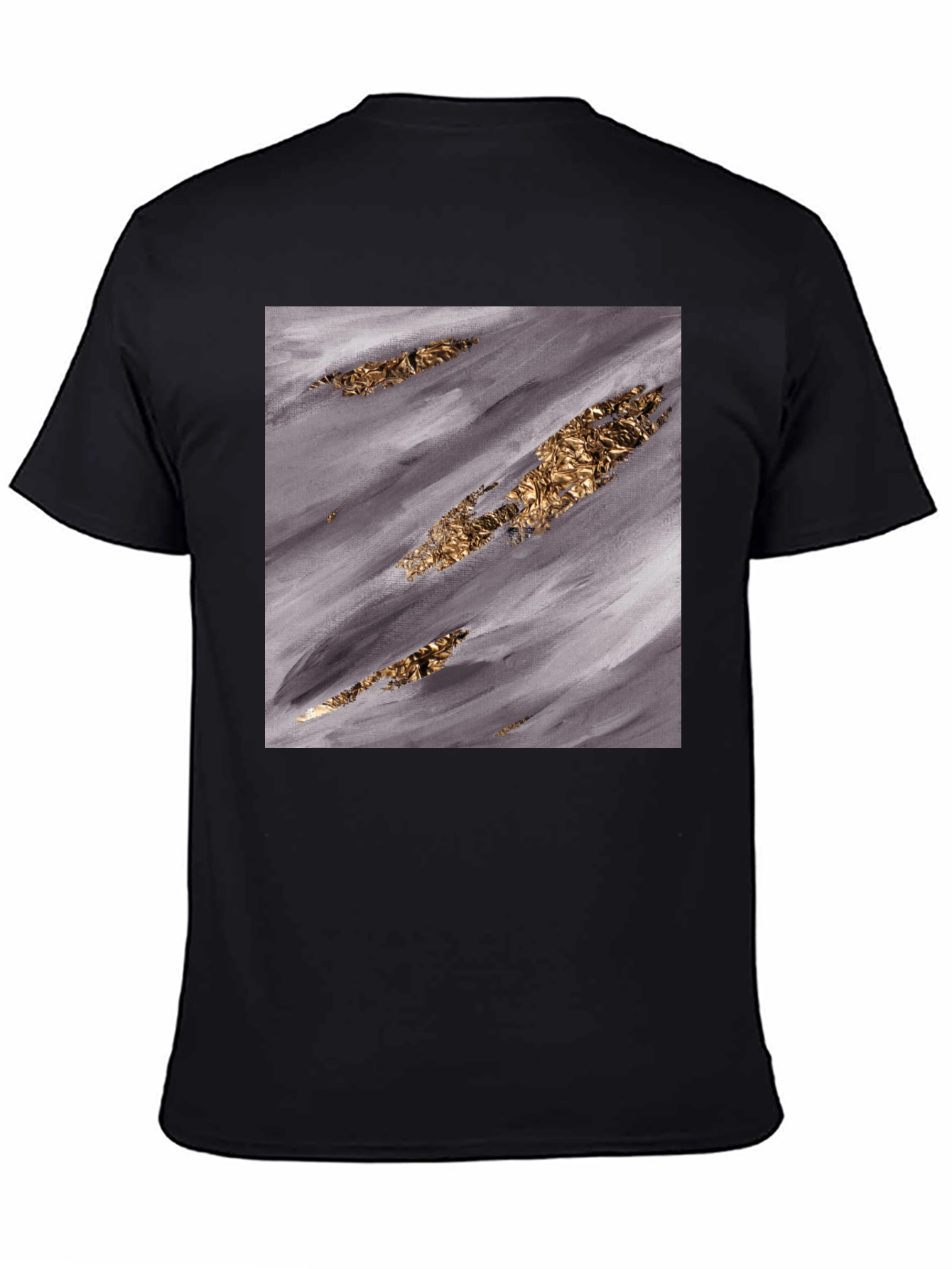 Abstract Gold & Grey T-Shirt