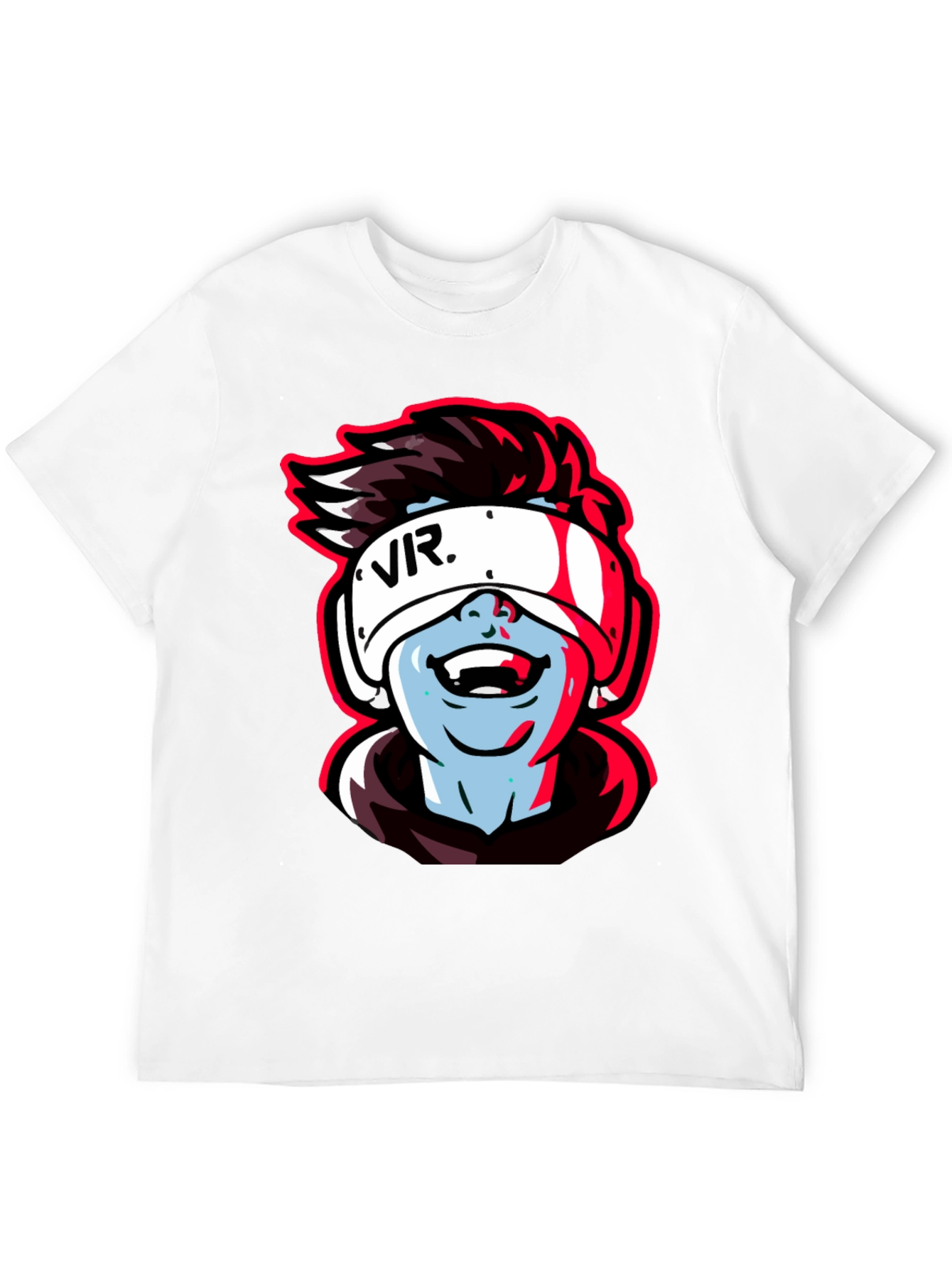VR Gamer Graphic Tee - Black Cotton Shirt