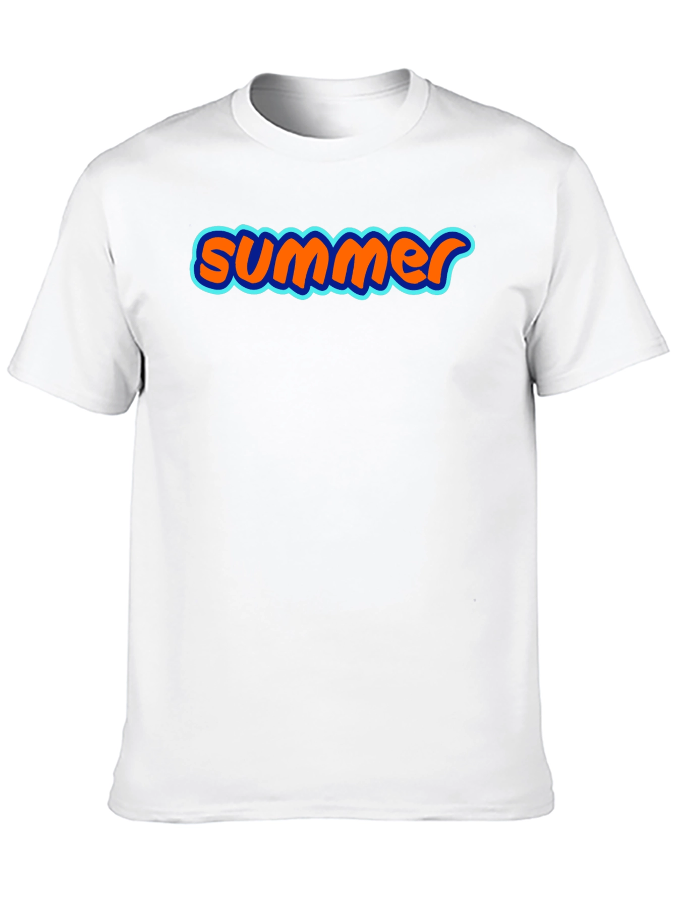 Summer Graphic Tee - Soft Black Cotton T-Shirt