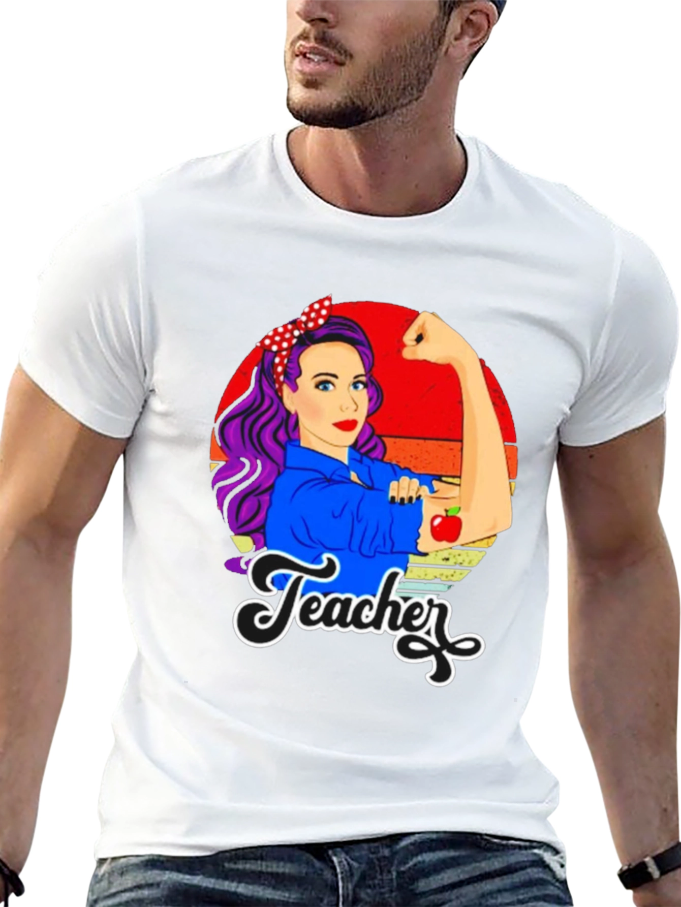 Retro Teacher T-Shirt - Empowered Womens Graphic Tee