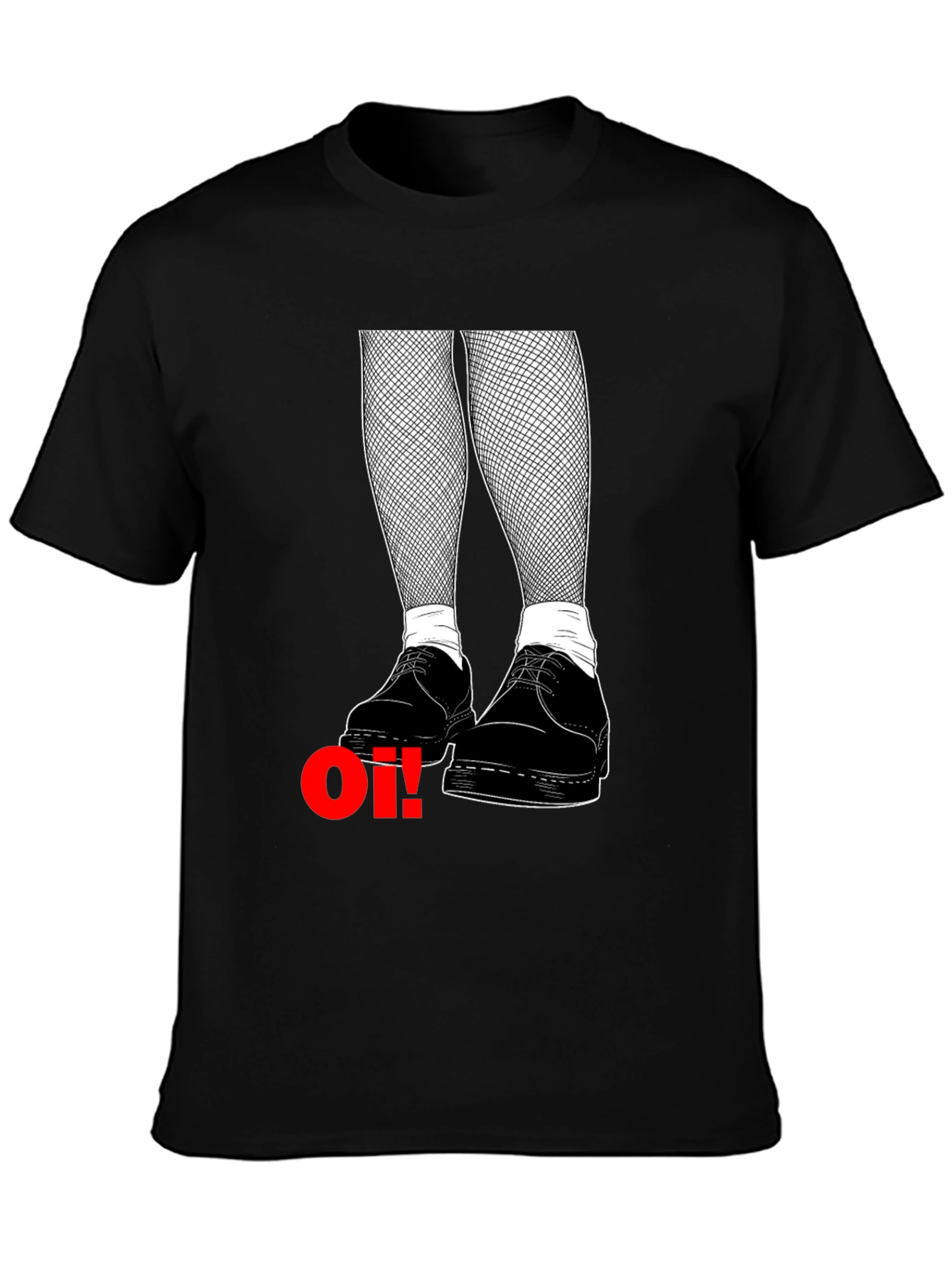 Oi! Punk Graphic Tee - Black Cotton T-Shirt