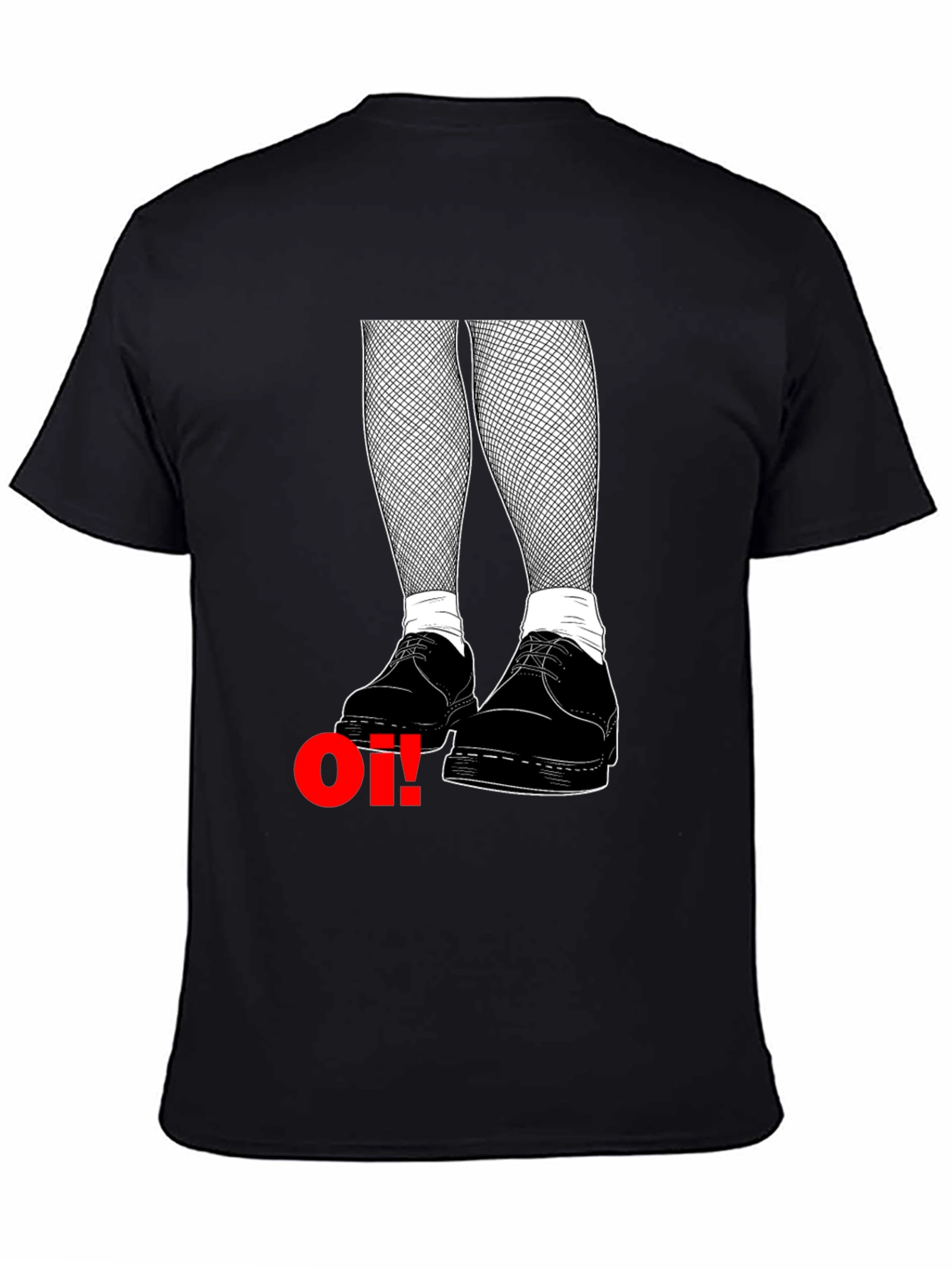 Oi! Punk Graphic Tee - Black Cotton T-Shirt