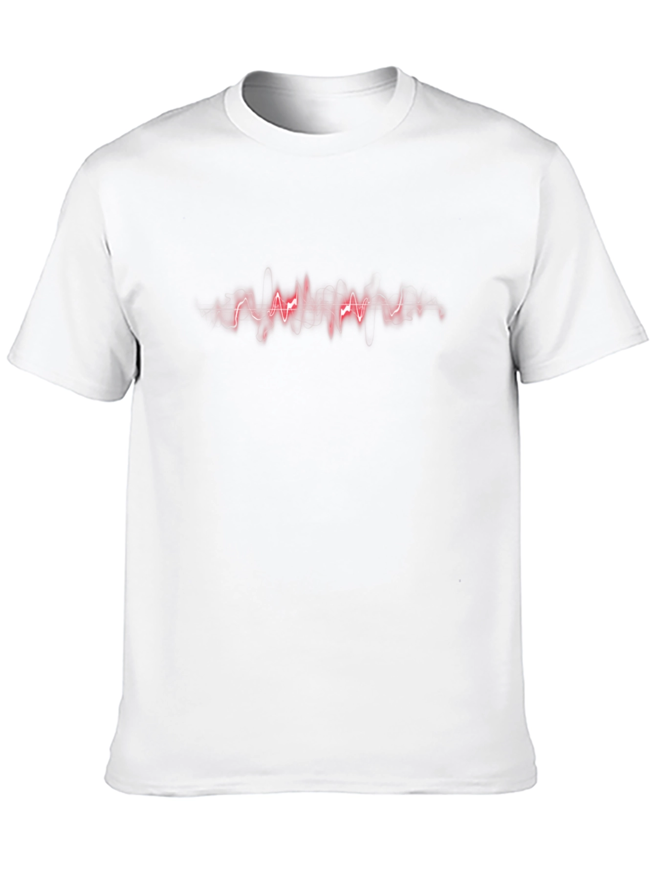 Red Soundwave Graphic Black T-Shirt