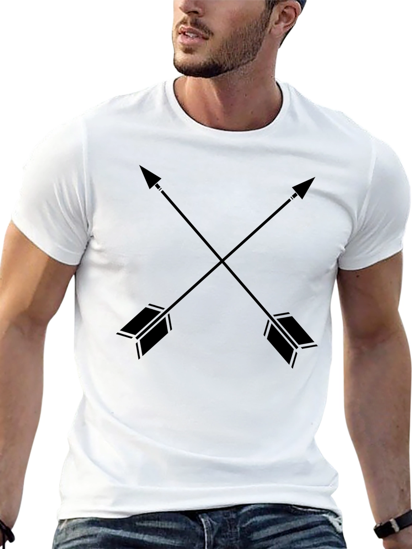 Crossed Arrows Graphic Tee - Black
