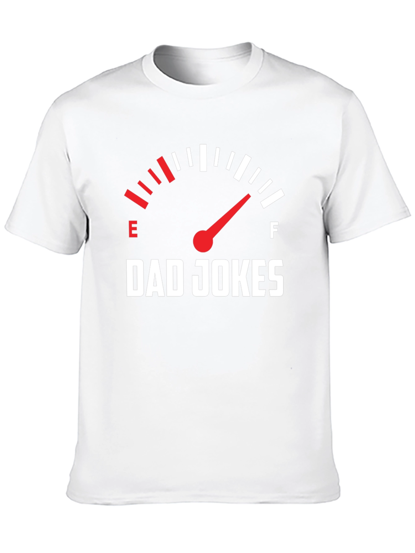 Dad Jokes Fuel Gauge Graphic Tee - Black Cotton