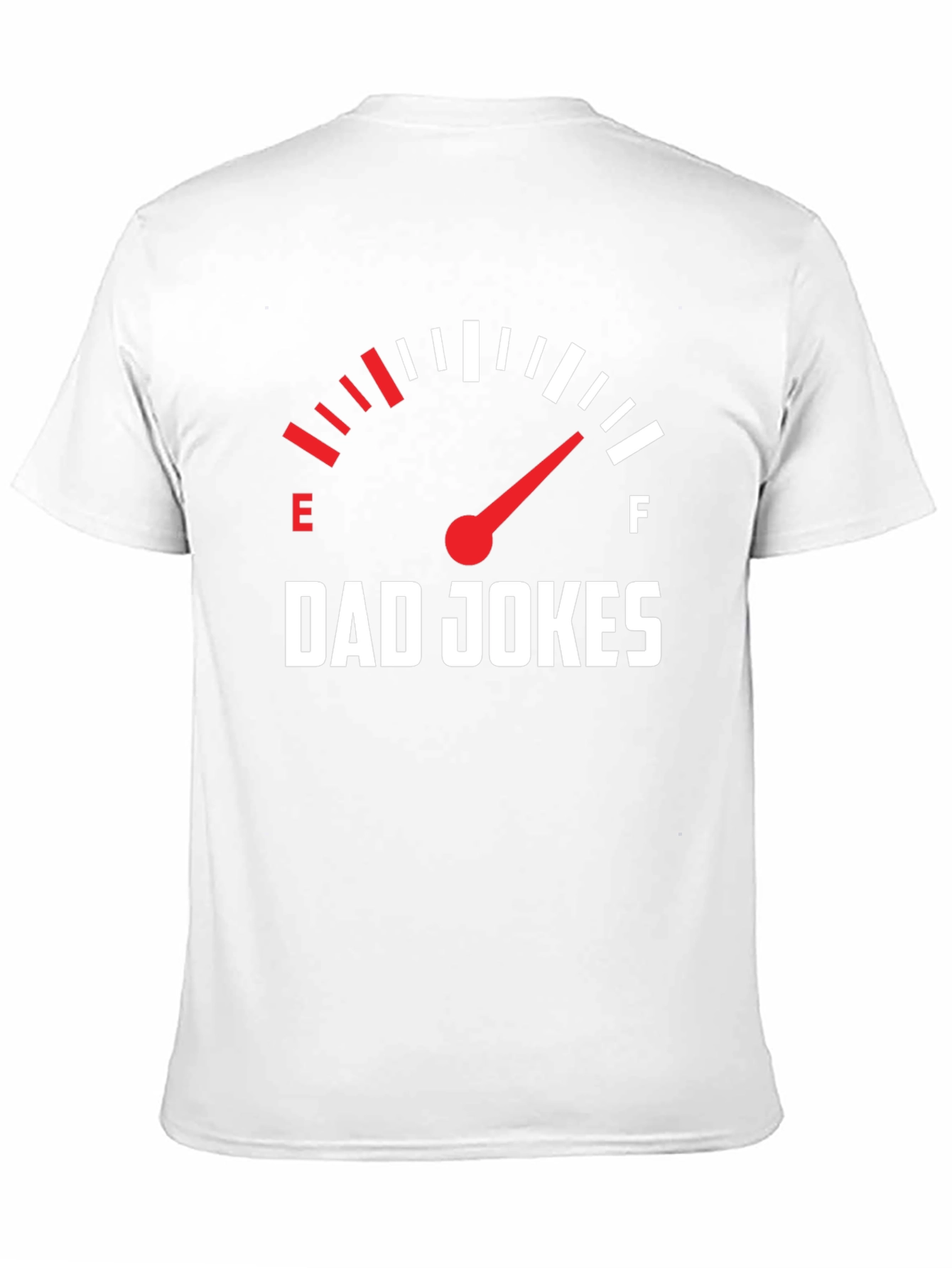 Dad Jokes Fuel Gauge Graphic Tee - Black Cotton