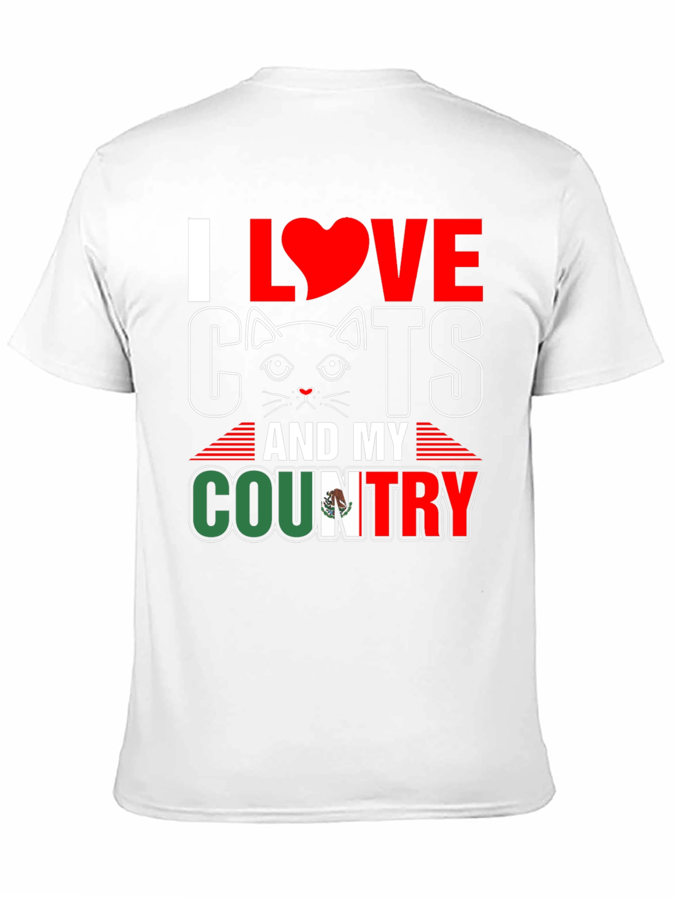 I Love Cats and My Country Graphic T-Shirt