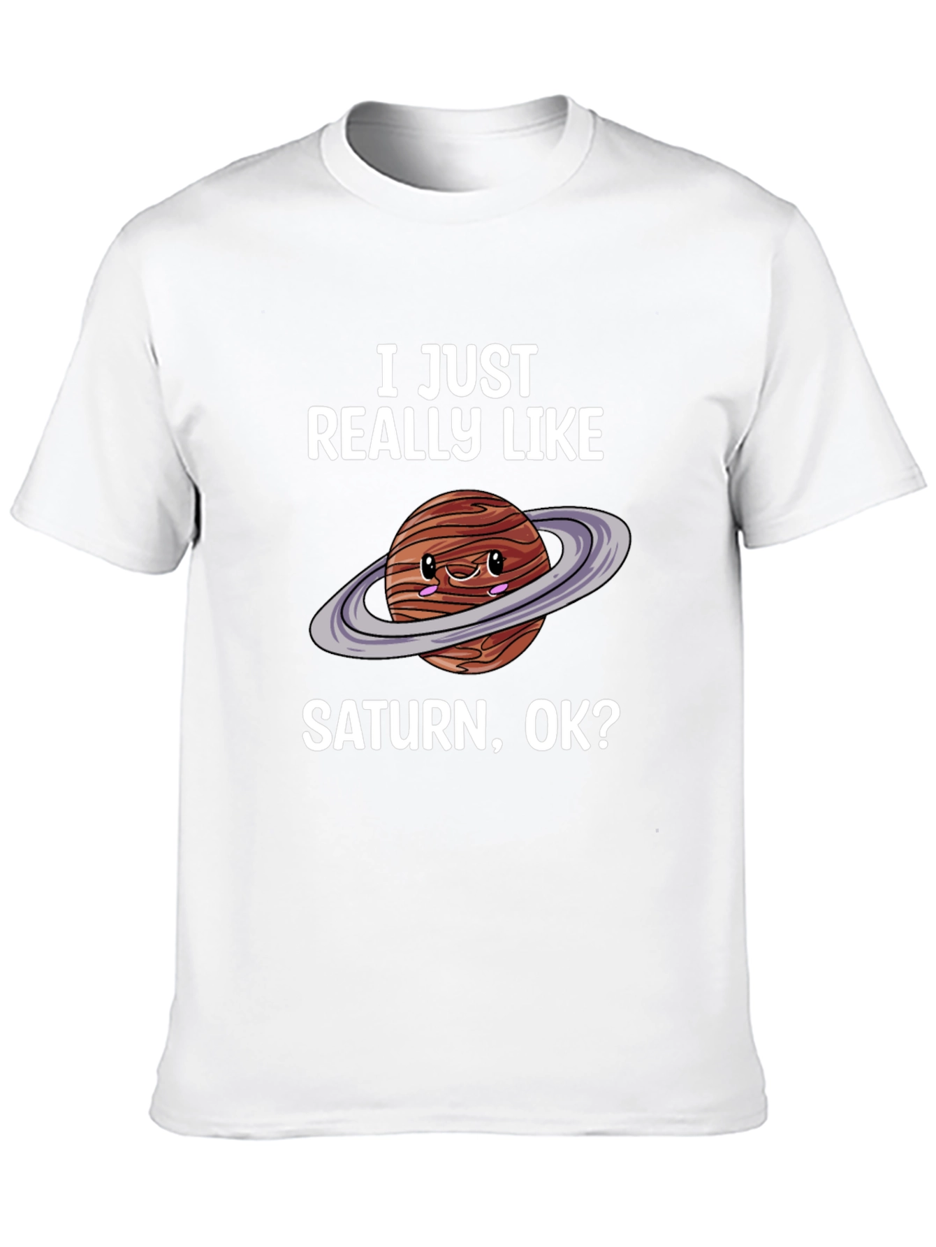 Saturn Lover Graphic Tee - Cute Planet Shirt