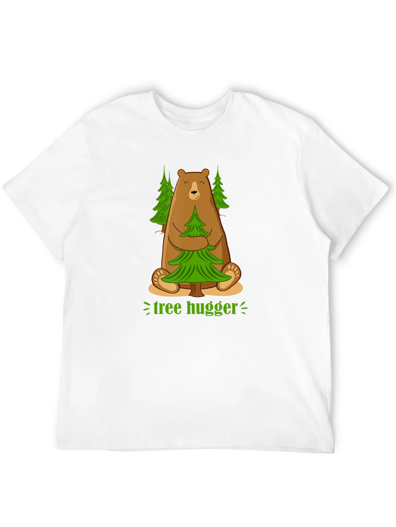 Tree Hugger Bear Graphic T-Shirt - Earth Friendly Tee