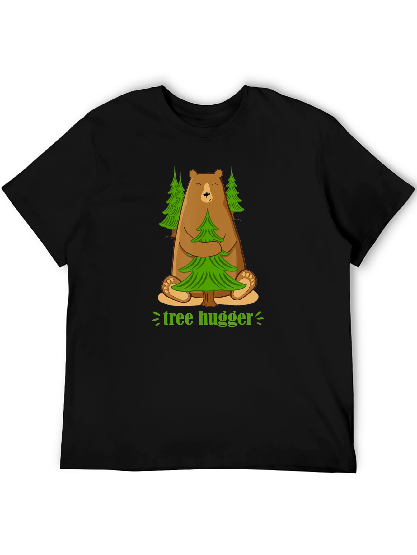Tree Hugger Bear Graphic T-Shirt - Earth Friendly Tee