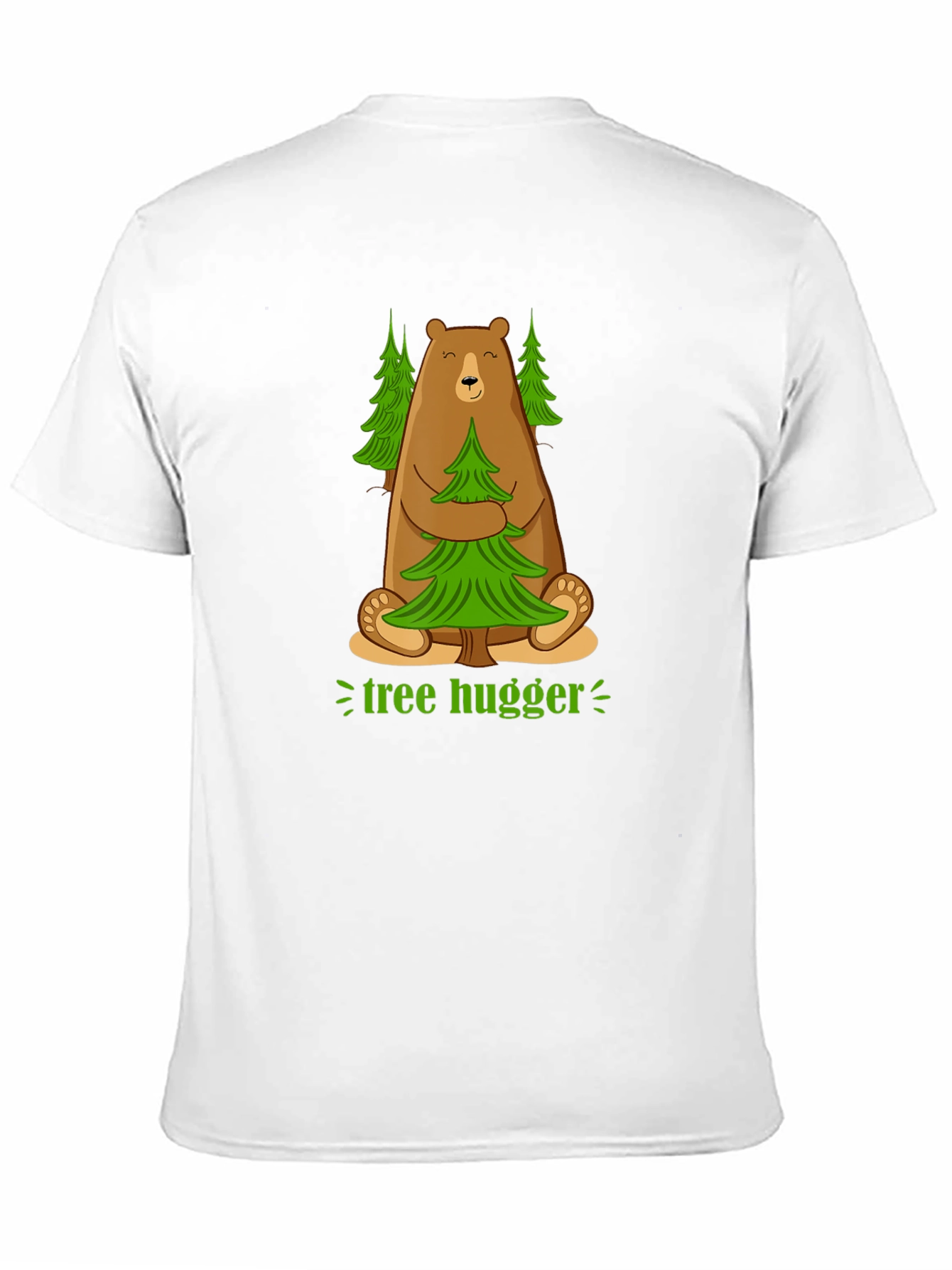 Tree Hugger Bear Graphic T-Shirt - Earth Friendly Tee