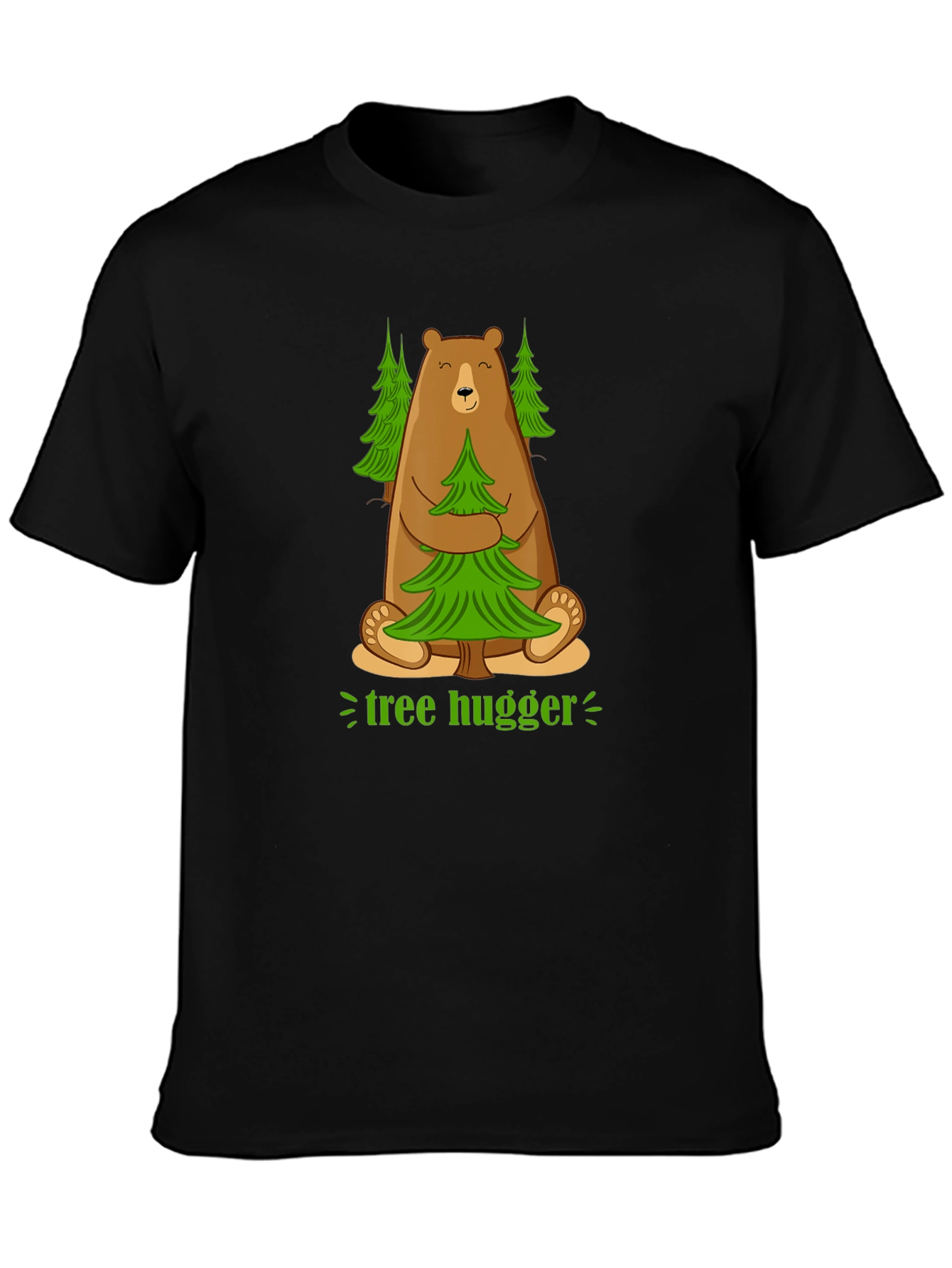 Tree Hugger Bear Graphic T-Shirt - Earth Friendly Tee
