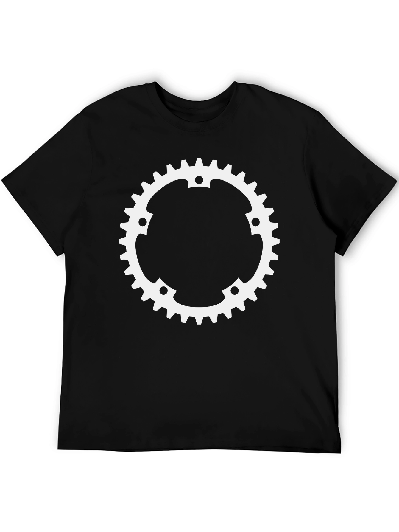Gear Design T-Shirt - Black Cotton Tee