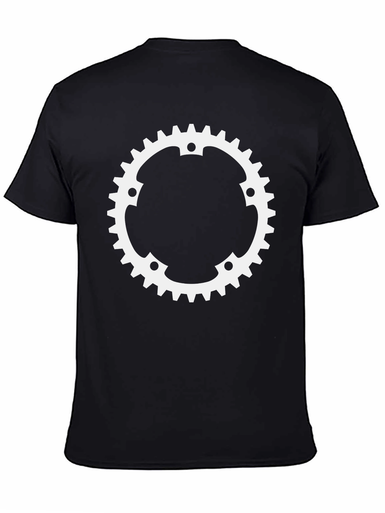 Gear Design T-Shirt - Black Cotton Tee