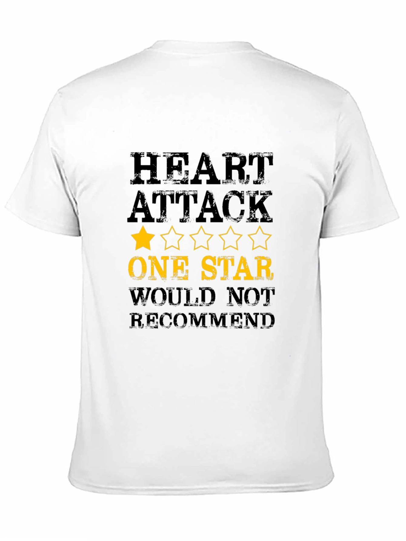 Heart Attack One Star T-Shirt - Funny Graphic Tee