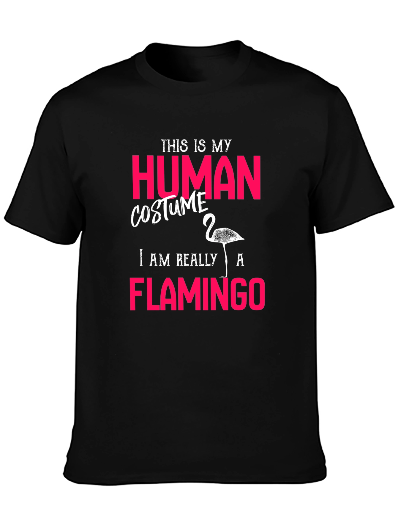 Human Costume Flamingo T-Shirt Funny Halloween Costume Tee