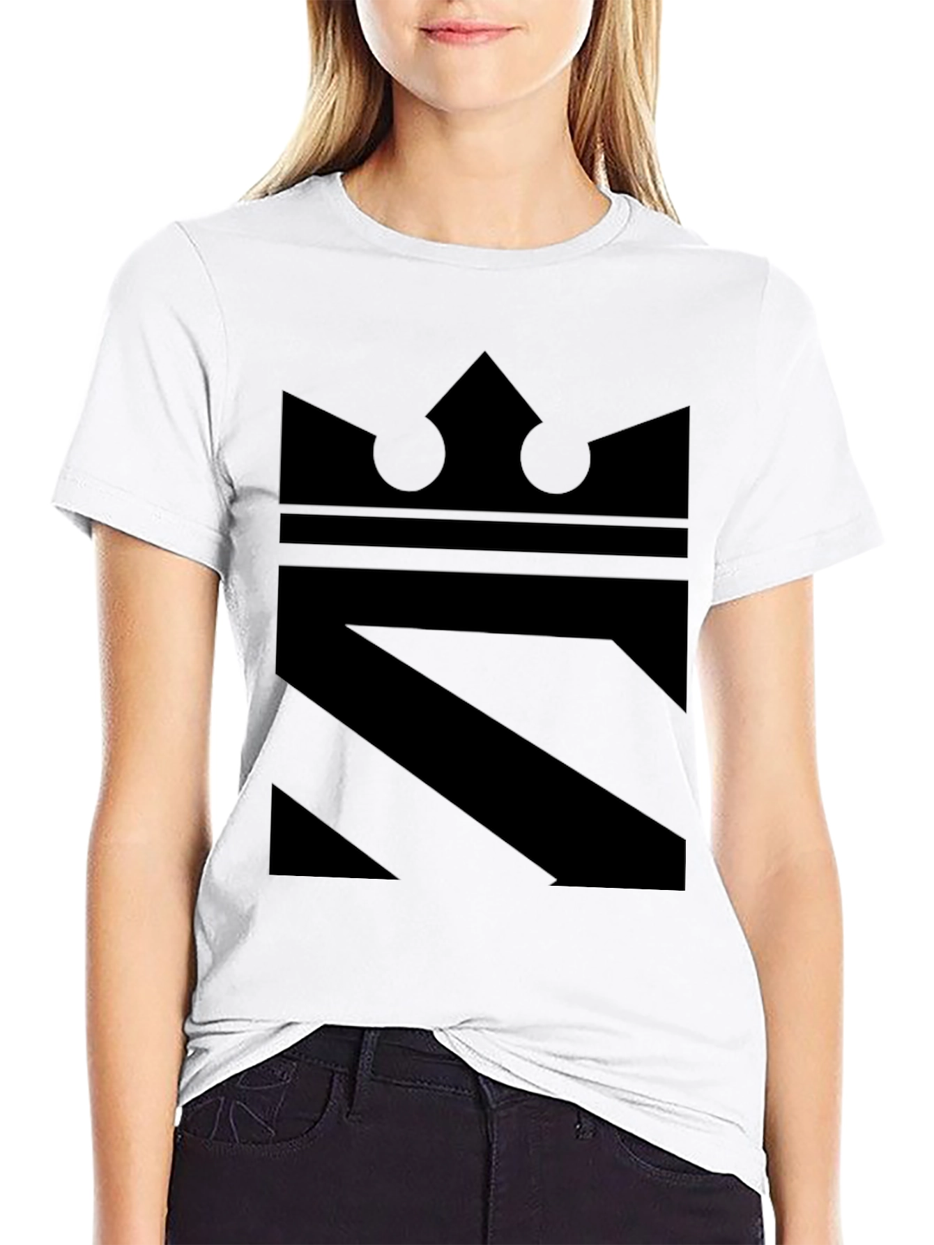 King Graphic Tee - Modern Black Print Shirt