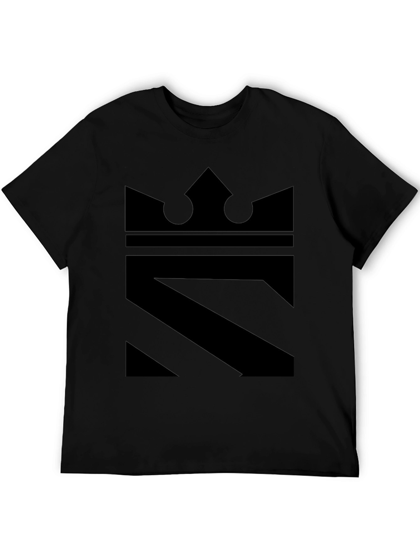 King Graphic Tee - Modern Black Print Shirt