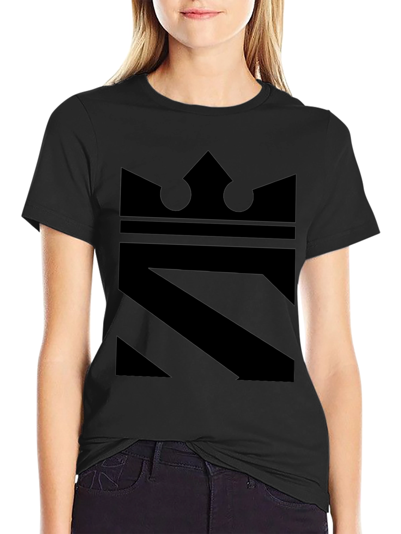King Graphic Tee - Modern Black Print Shirt
