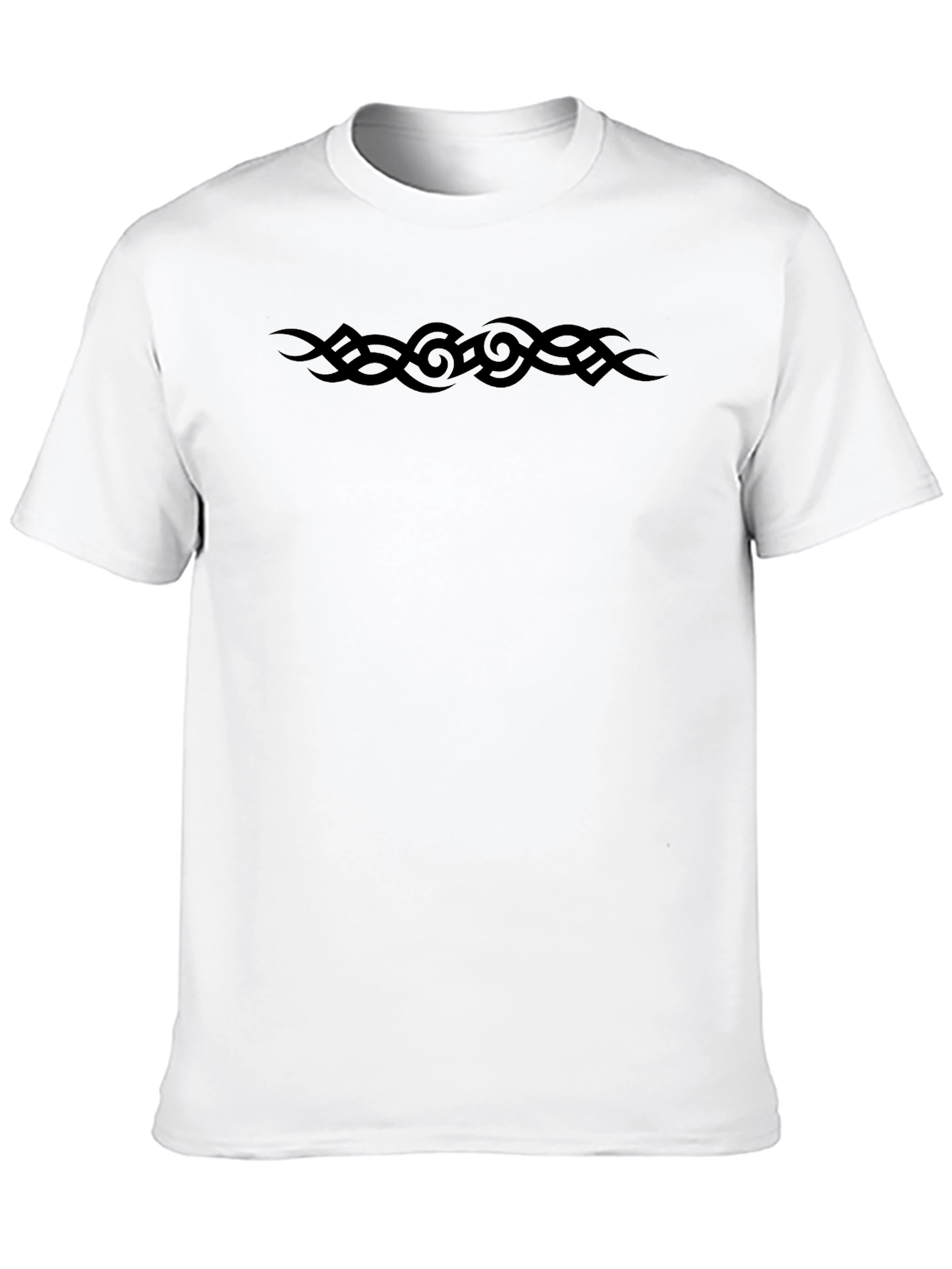 Mens Black Tribal Tattoo Style Graphic Tee