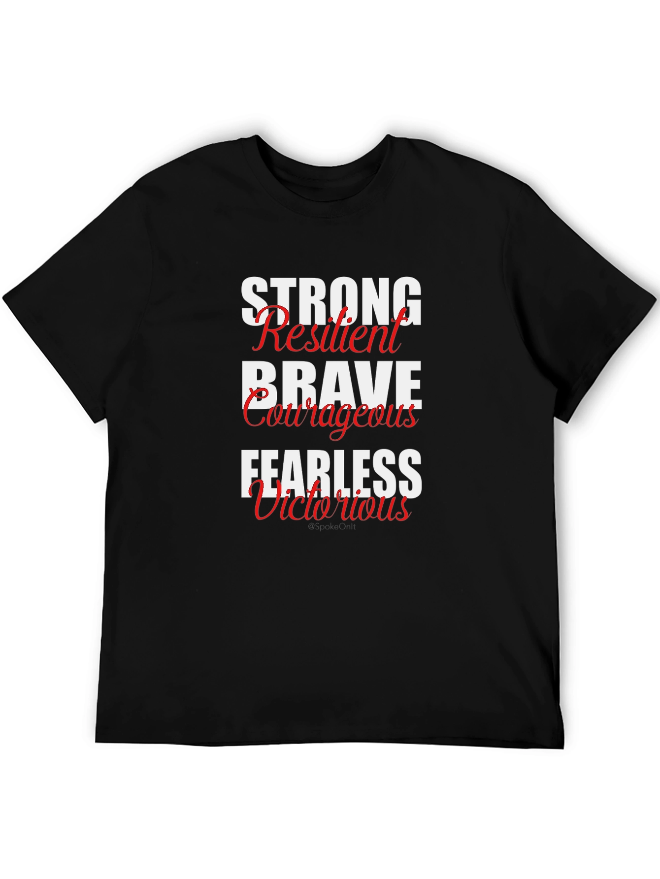 Motivational Words Black T-Shirt