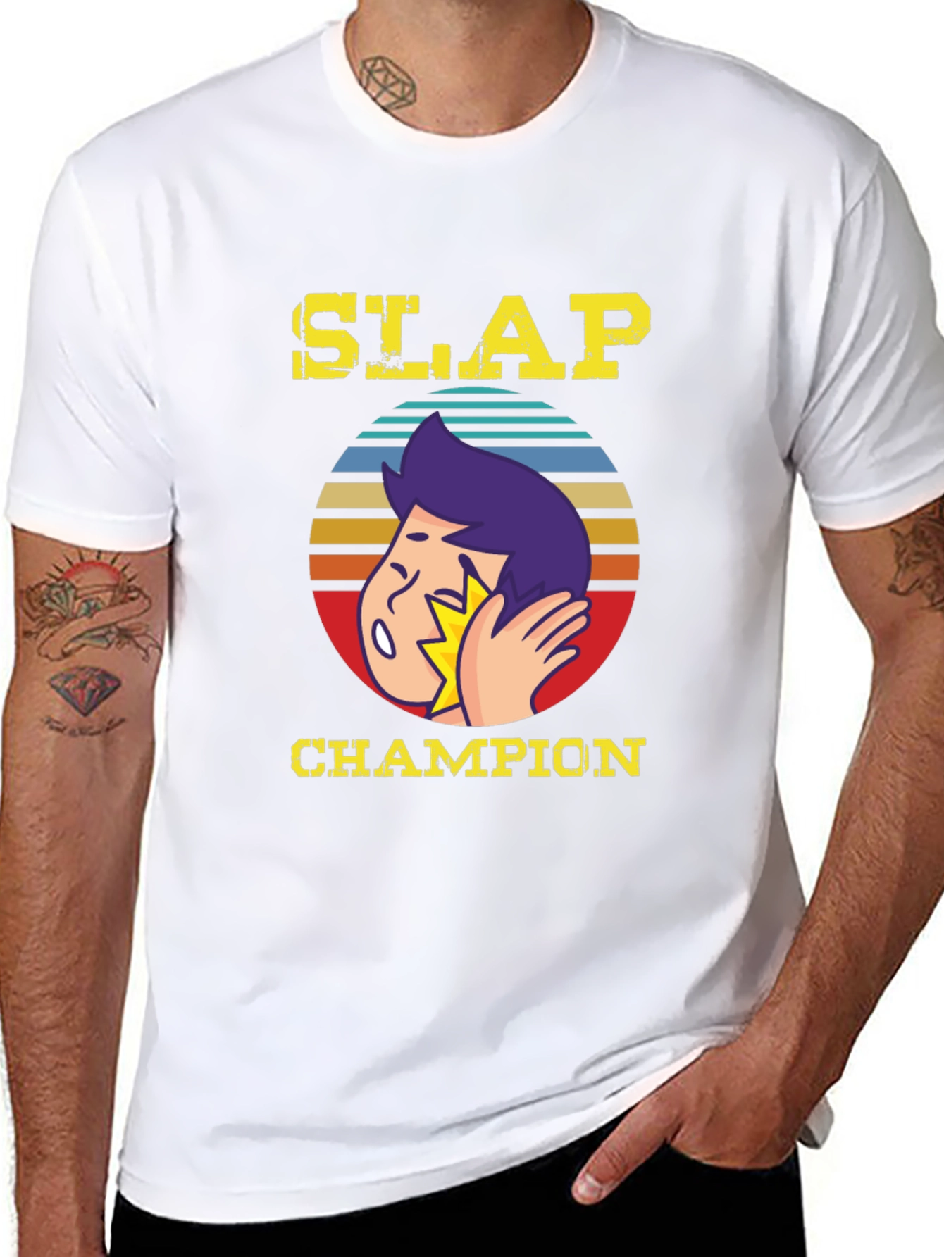 Slap Champion Graphic T-Shirt - Funny Humor Tee