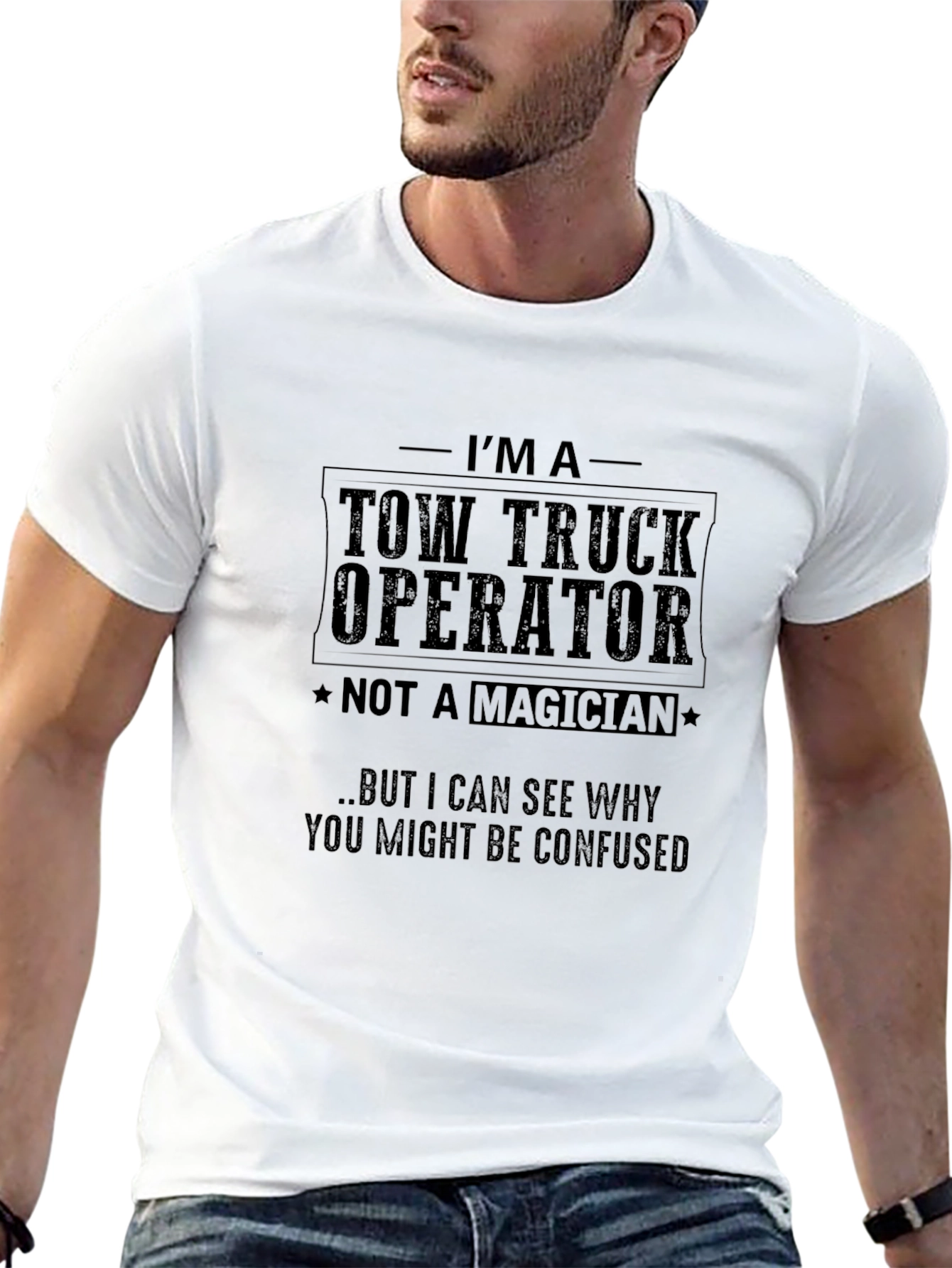 Tow Truck Operator Novelty Graphic T-Shirt
