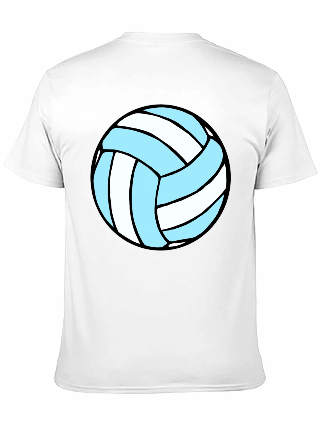 Volleyball Graphic Tee - Black Cotton Blend