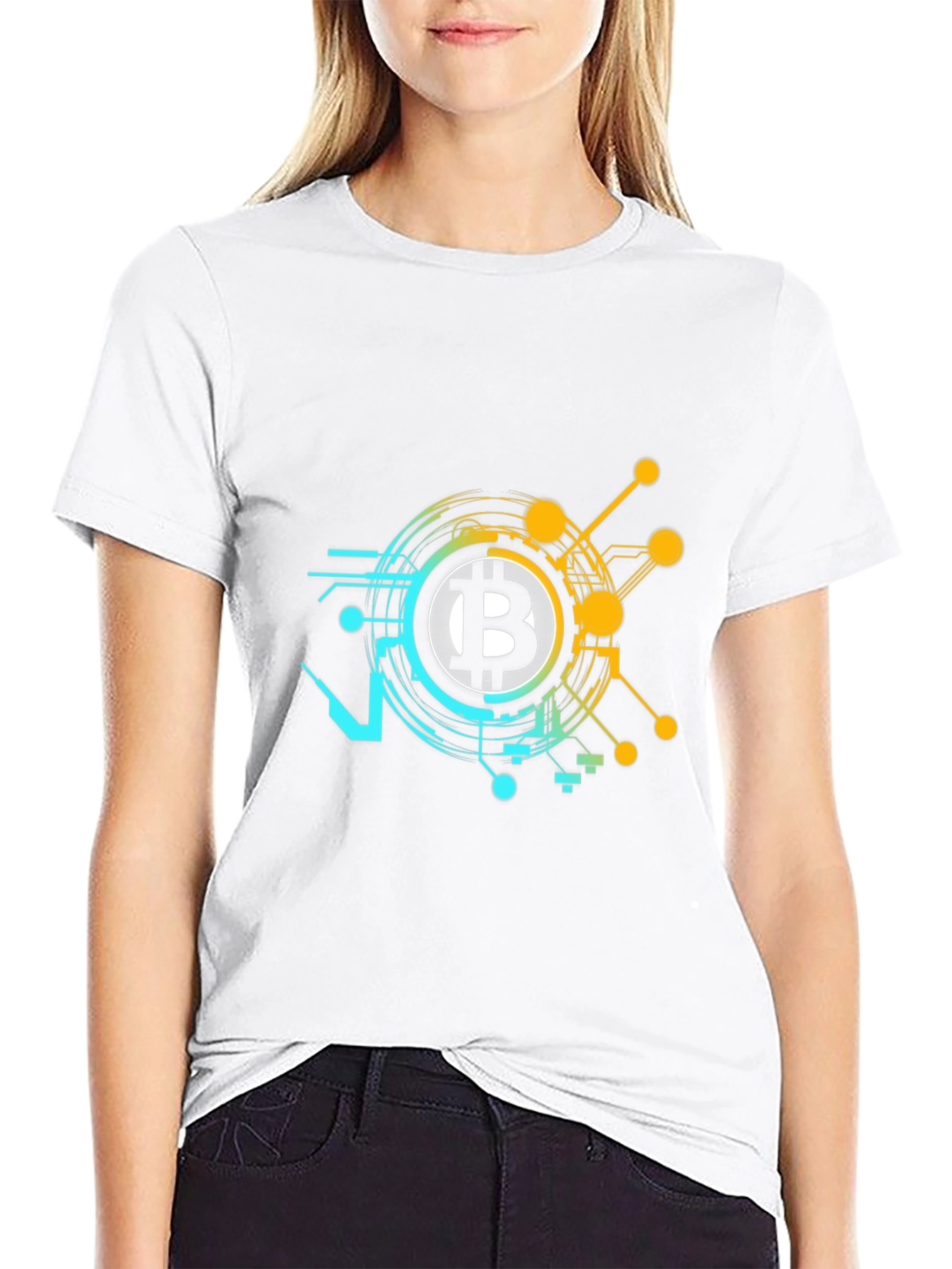 Bitcoin Tech Graphic Black T-Shirt