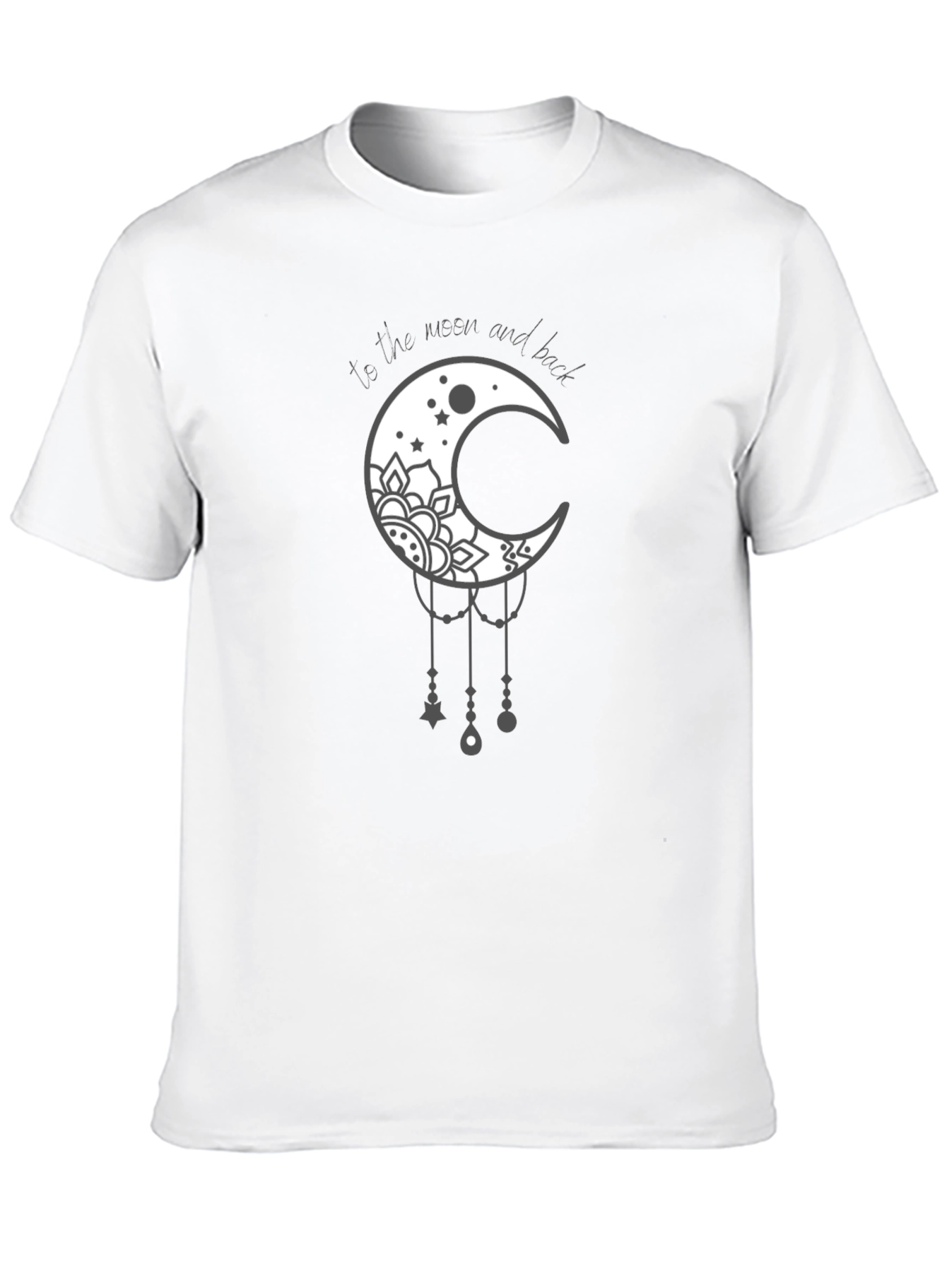 Moon and Back Graphic Tee - Trendy Casual Shirt