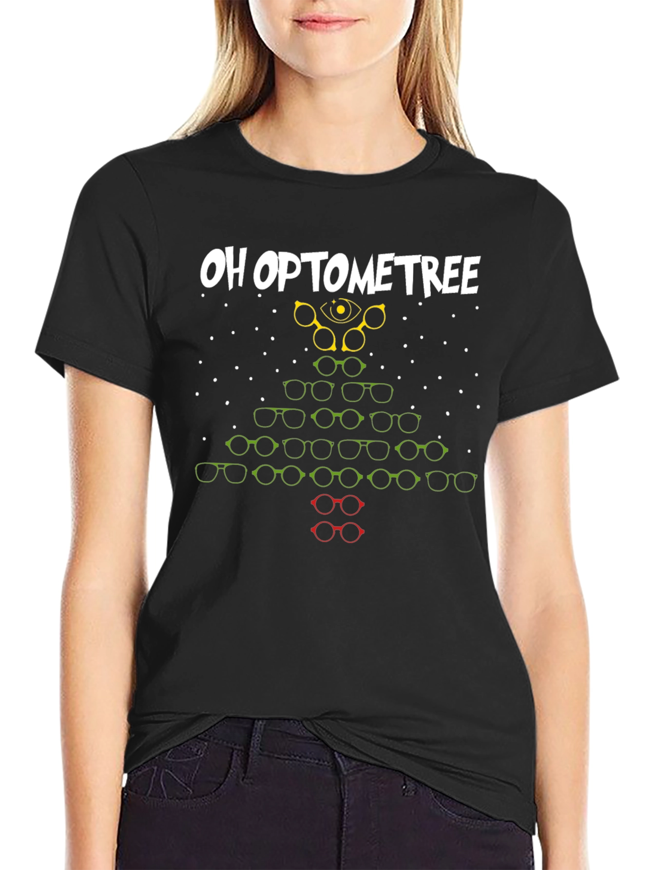 Oh Optometree T-Shirt - Eye Exam Christmas Tee