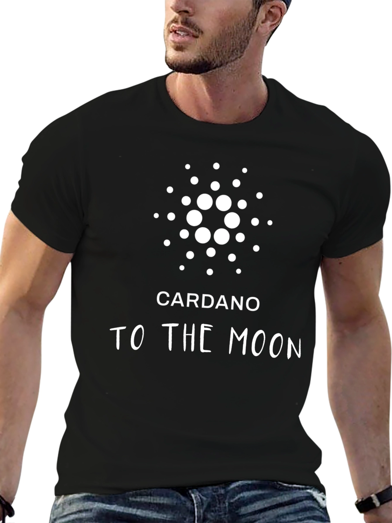 Cardano Crypto To The Moon Black T-Shirt