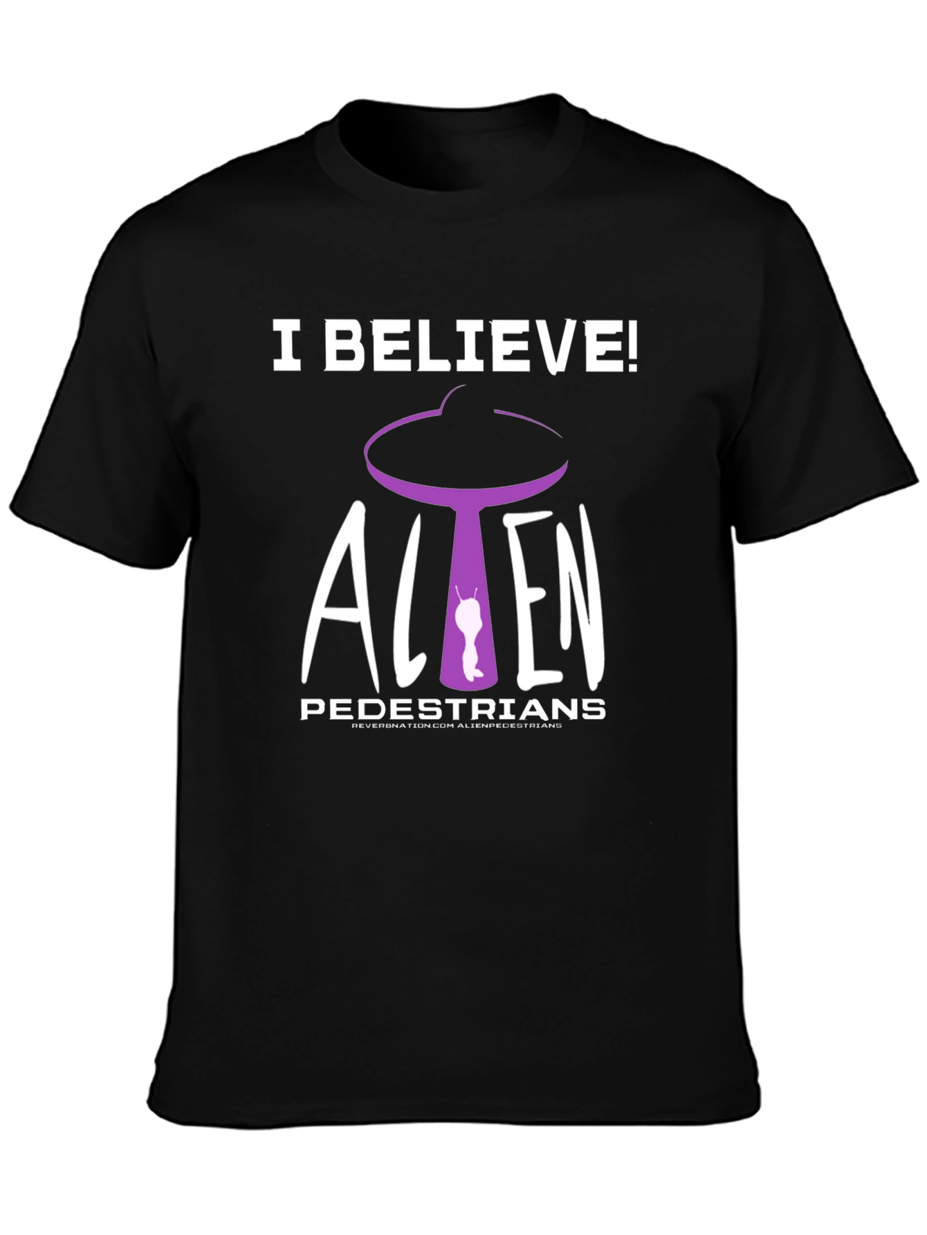 I Believe! Alien Pedestrians Black T-Shirt