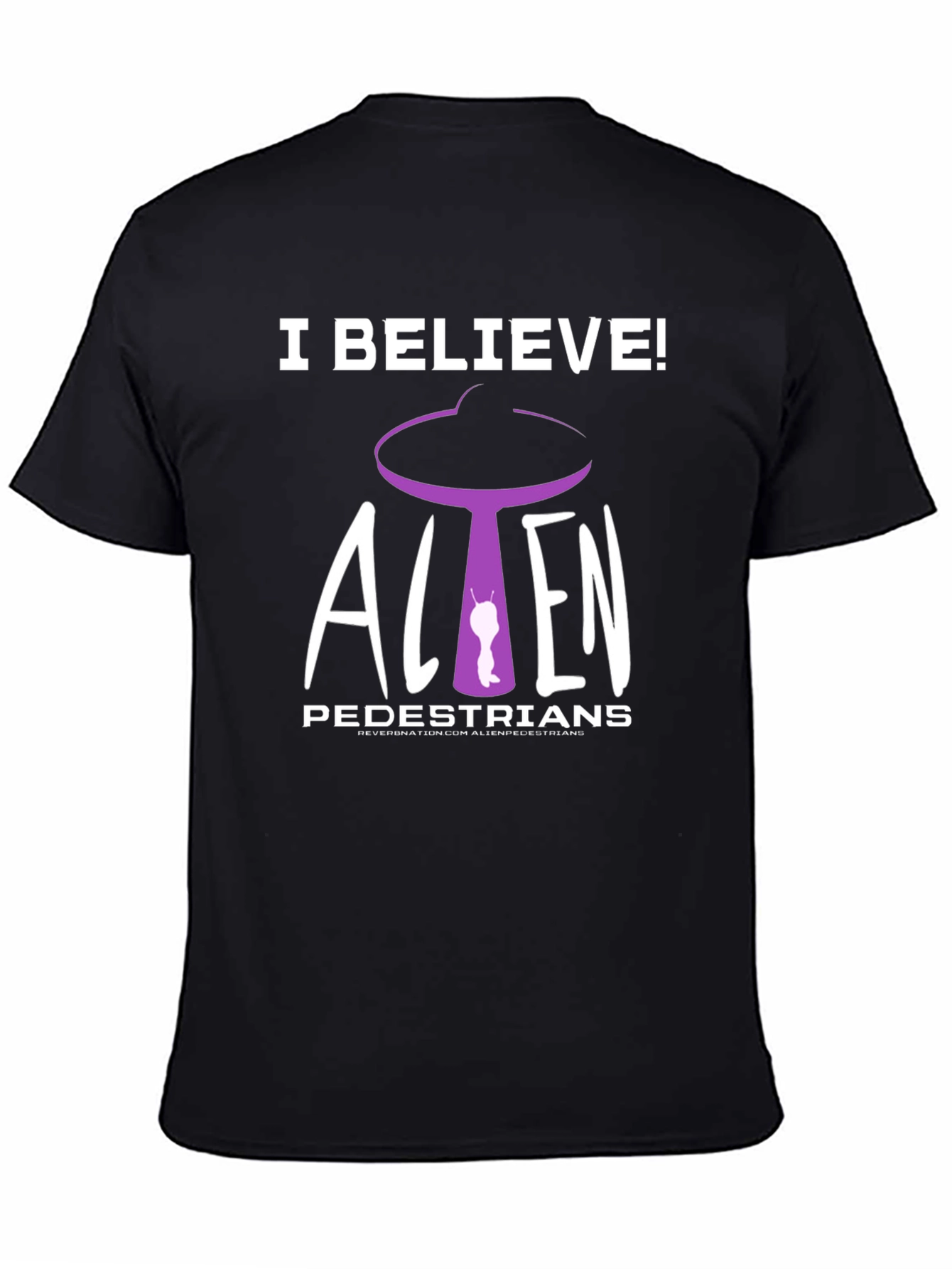 I Believe! Alien Pedestrians Black T-Shirt