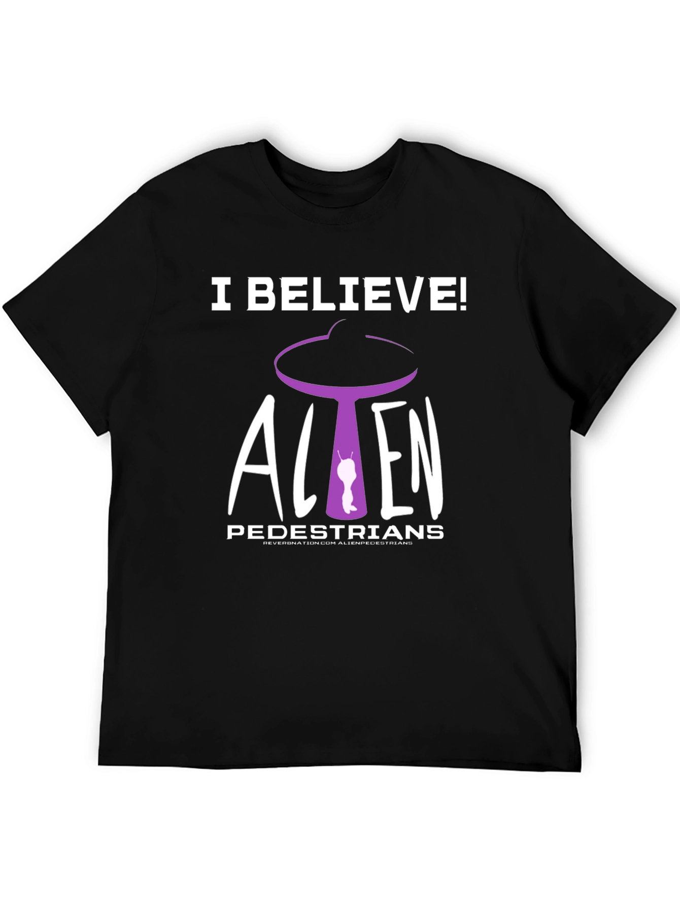 I Believe! Alien Pedestrians Black T-Shirt