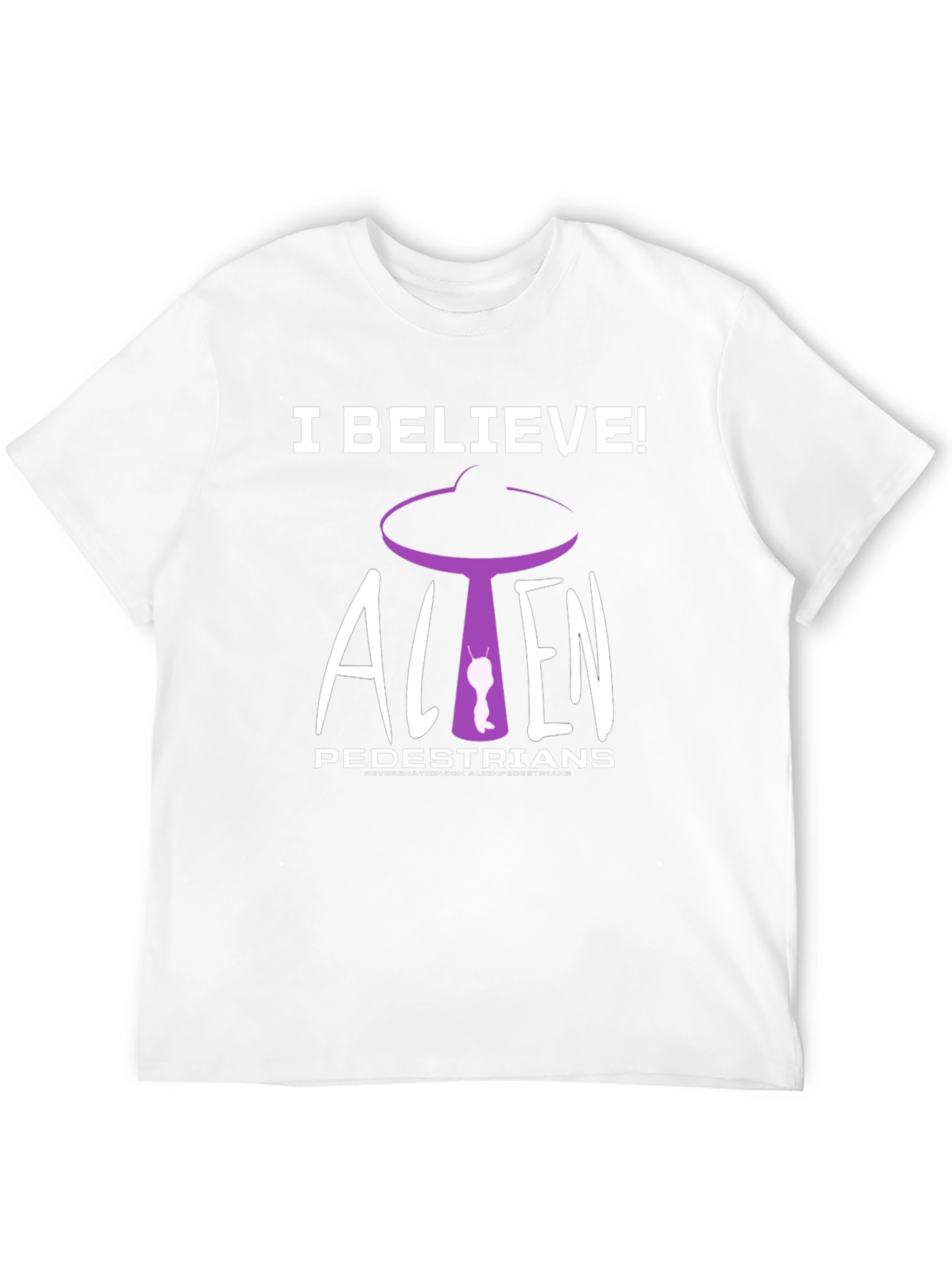 I Believe! Alien Pedestrians Black T-Shirt