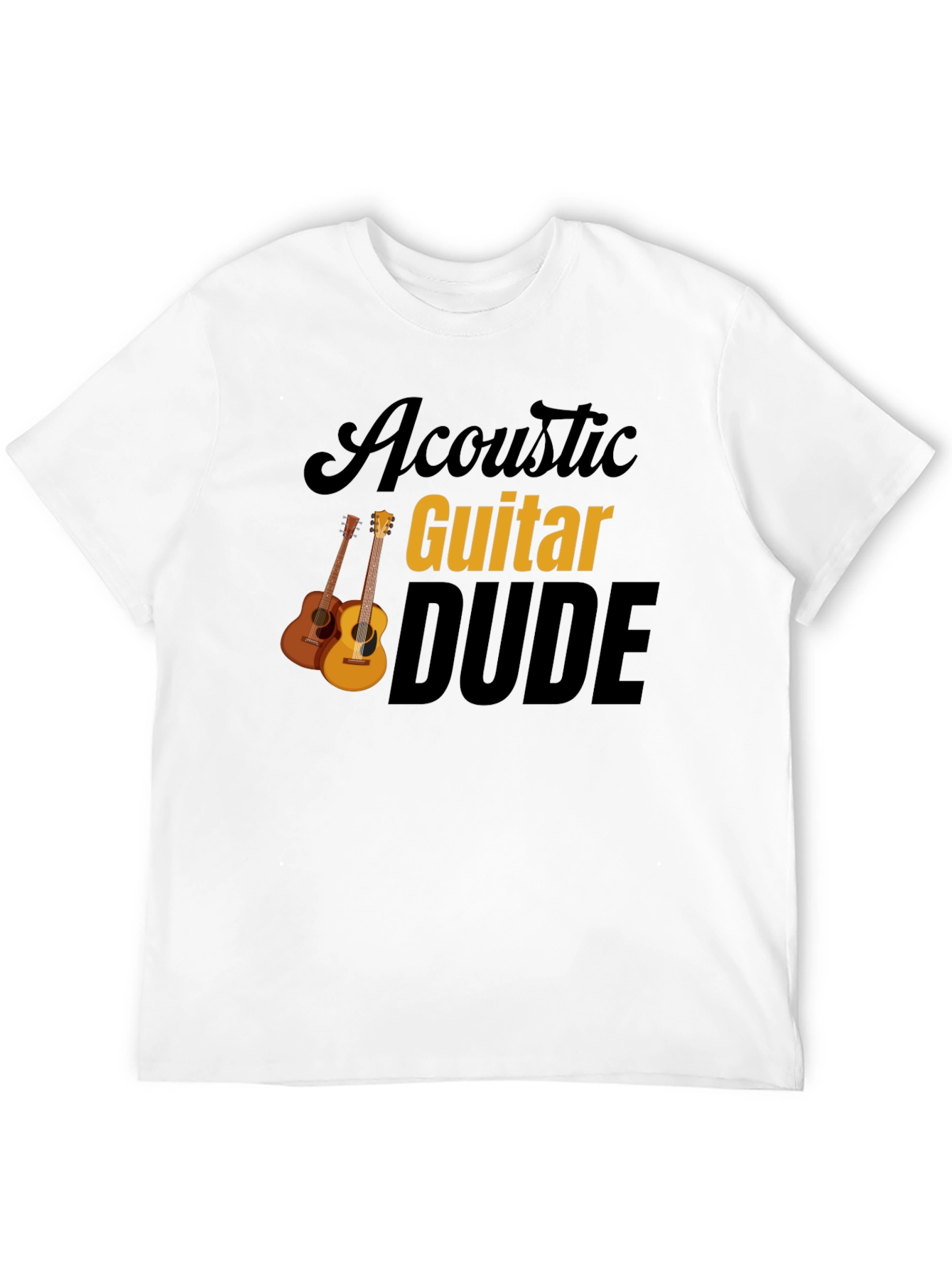 Acoustic Guitar Dude Graphic Tee - Black