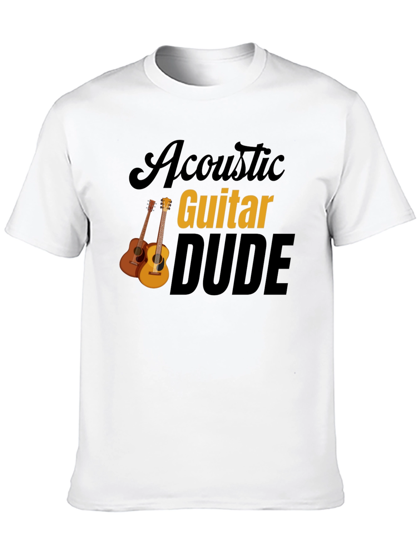 Acoustic Guitar Dude Graphic Tee - Black