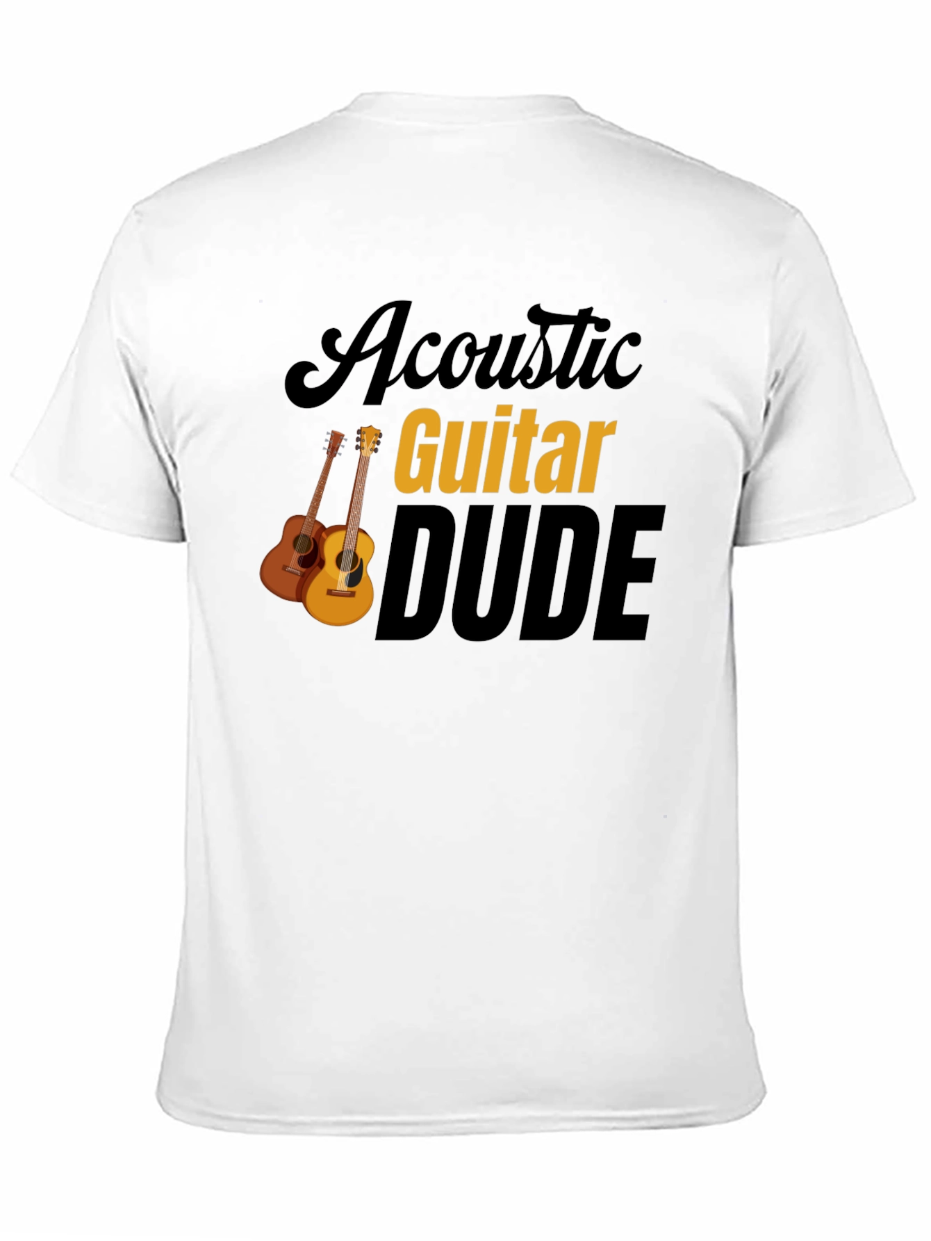 Acoustic Guitar Dude Graphic Tee - Black