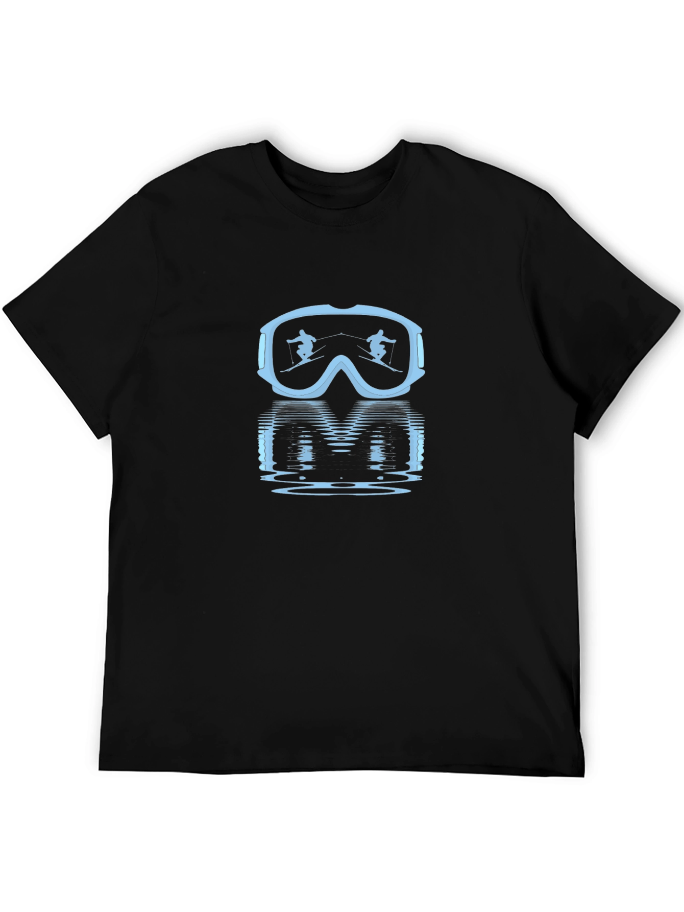 Ski Goggles Reflection Graphic Tee - Black