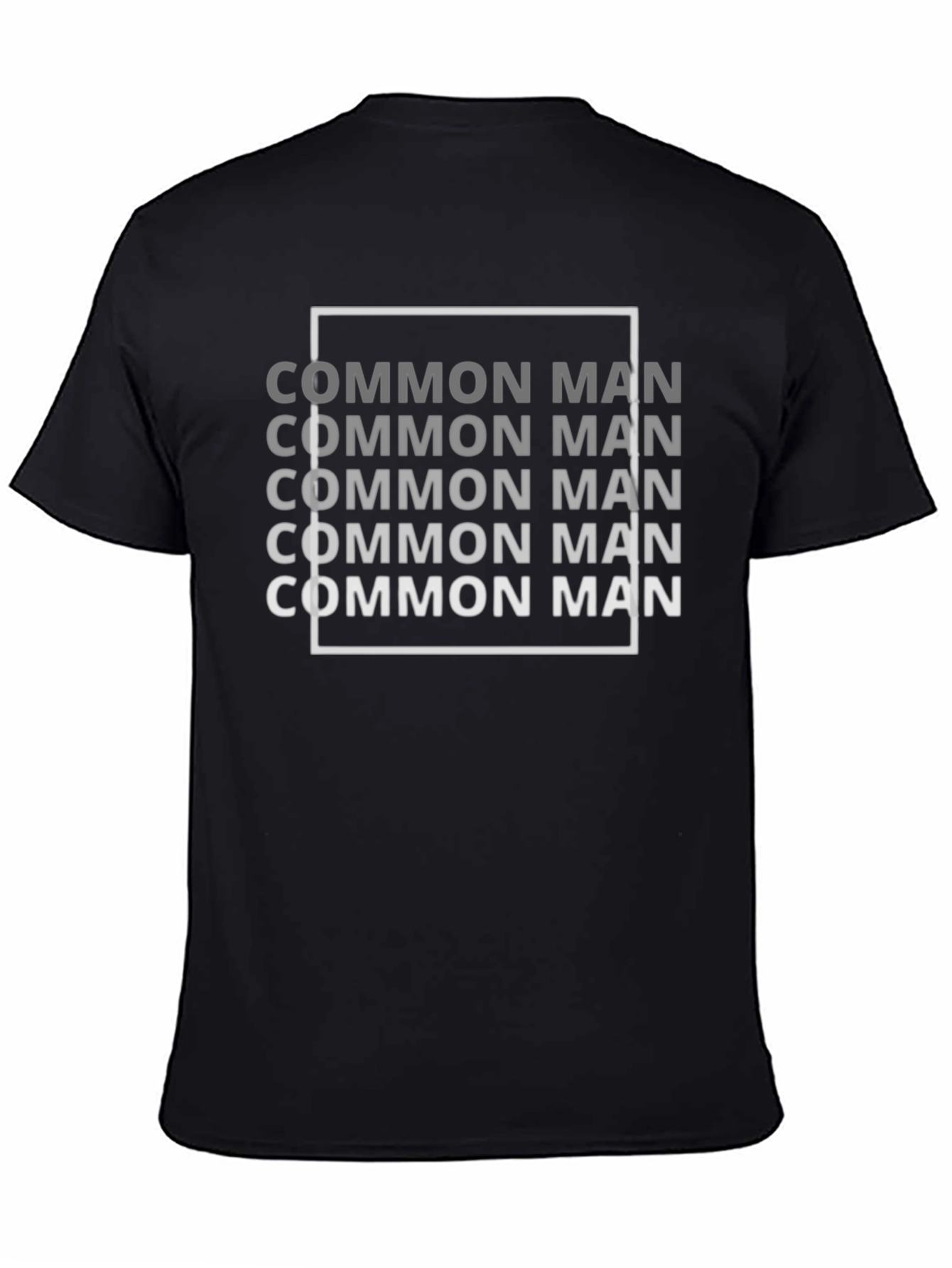 Common Man Graphic Tee - Black Casual Shirt
