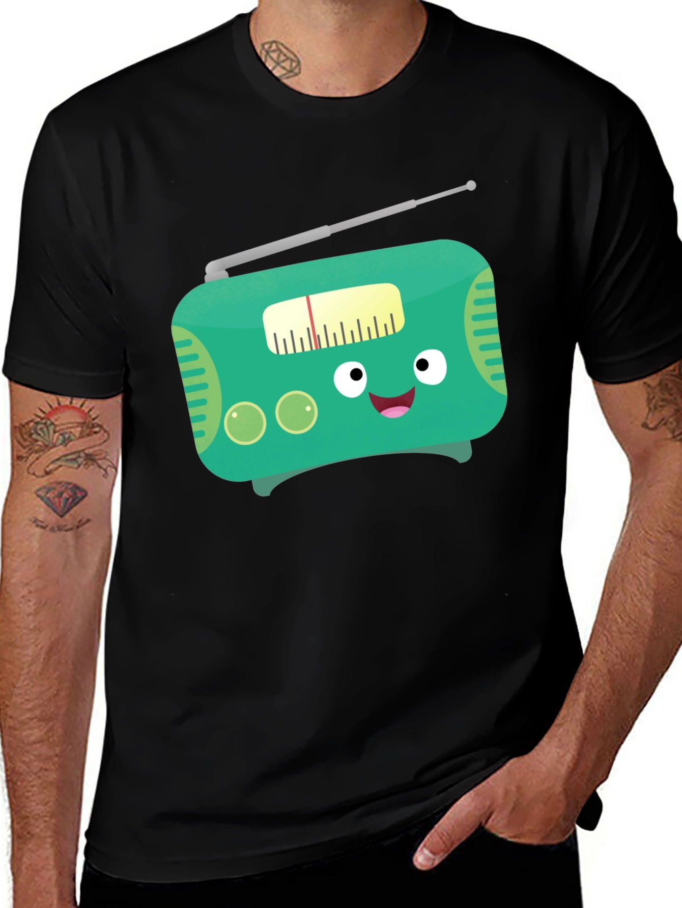 Funny Cartoon Radio Graphic Tee
