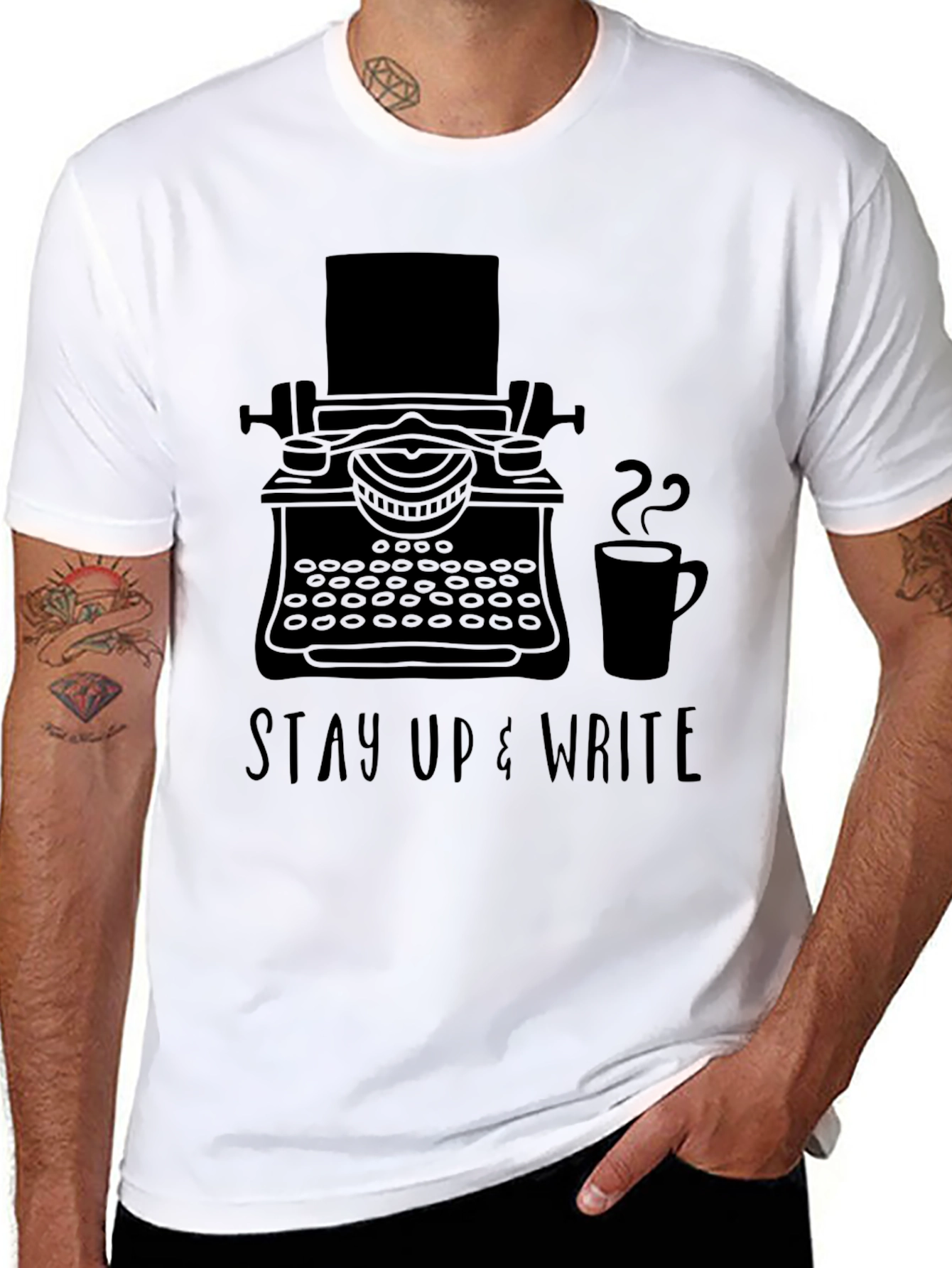 Stay Up & Write T-Shirt - Writers Inspiration Tee